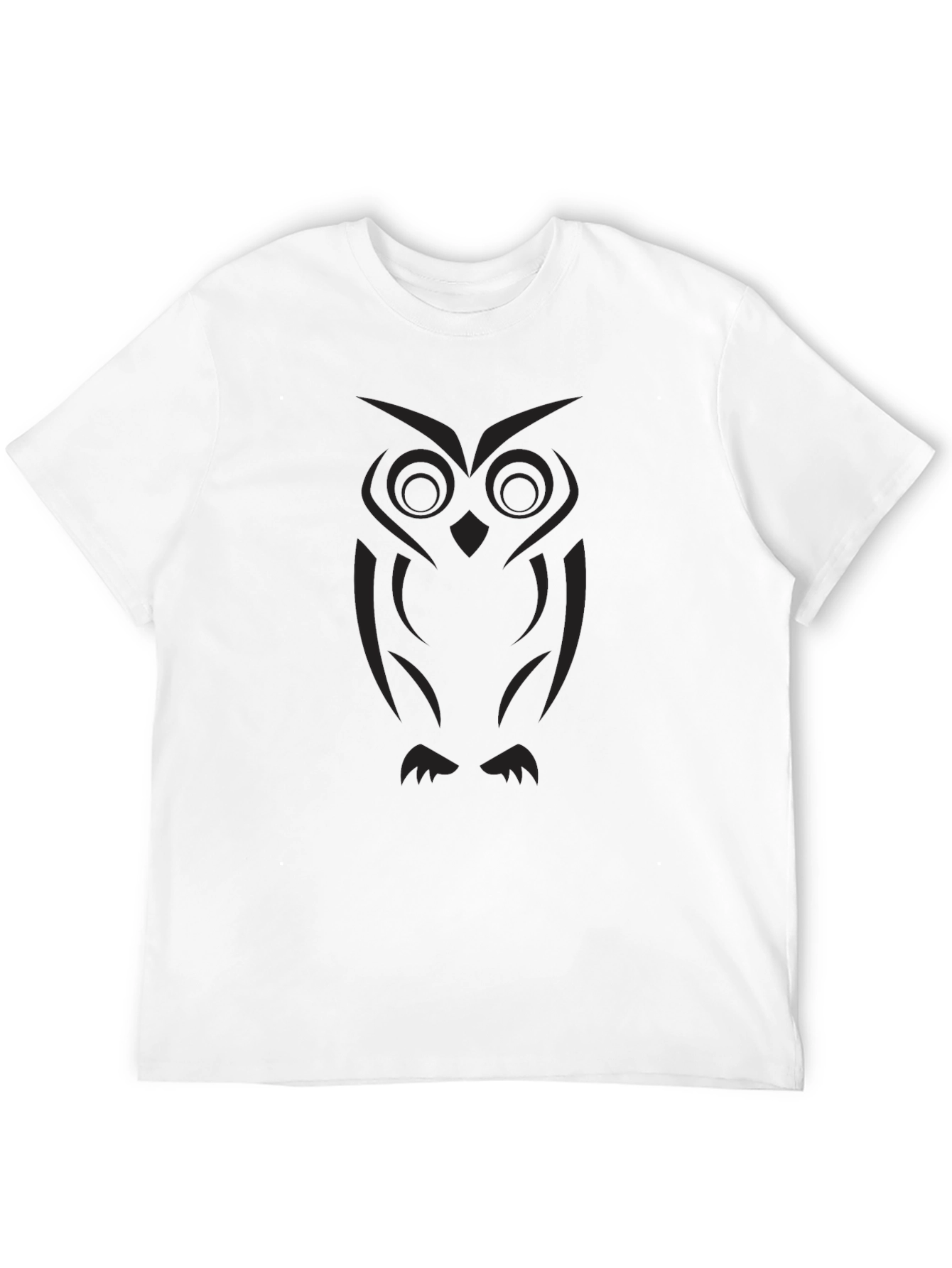Black Owl Graphic Tee - Stylish Casual Wear