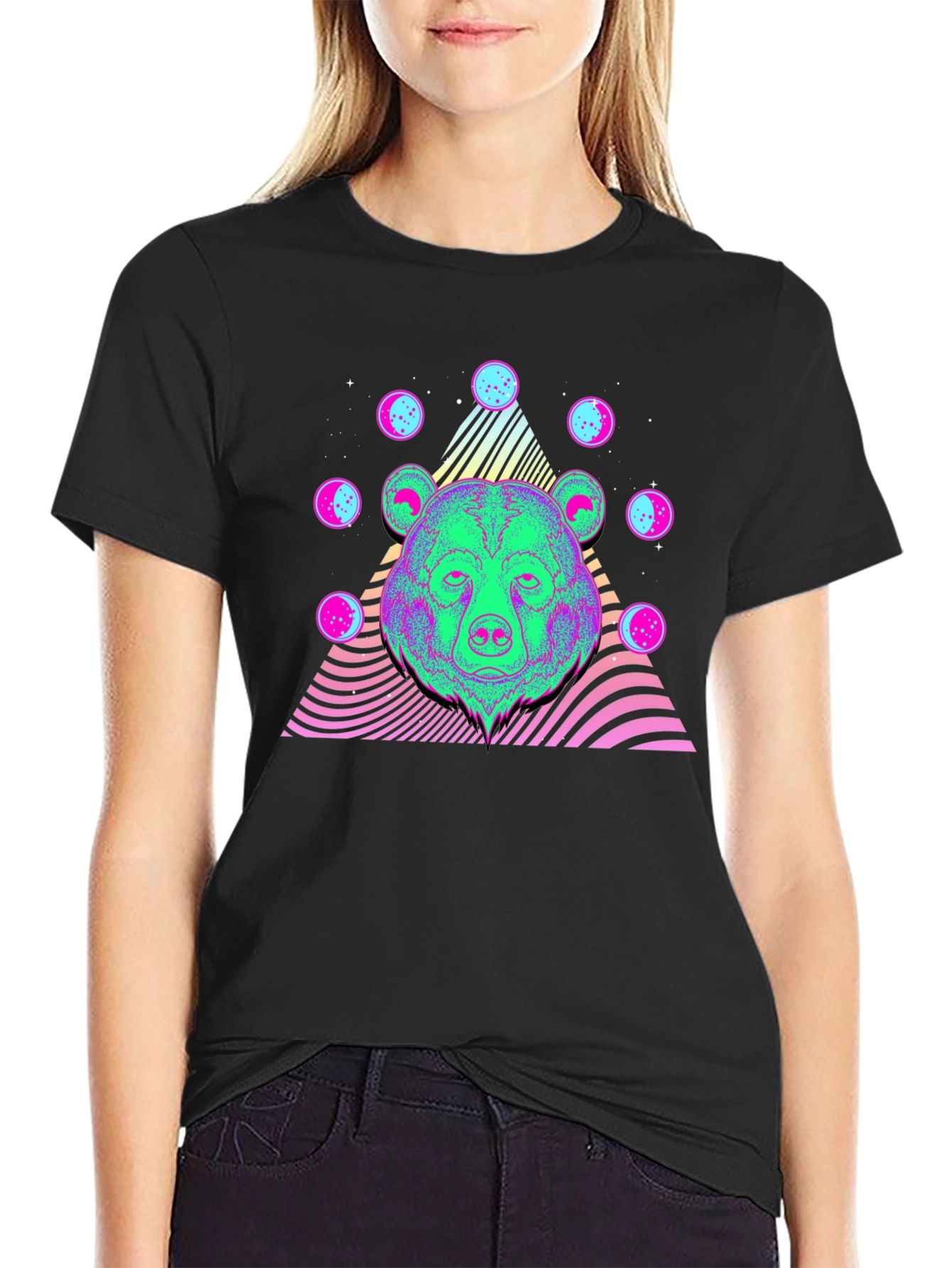 Psychedelic Bear Graphic T-Shirt