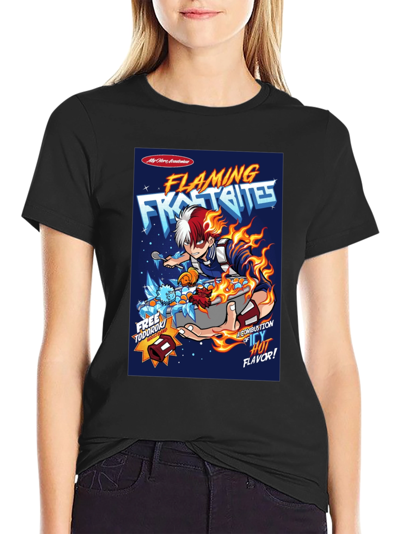 Flaming Frost Bites My Hero Academia Anime T-Shirt