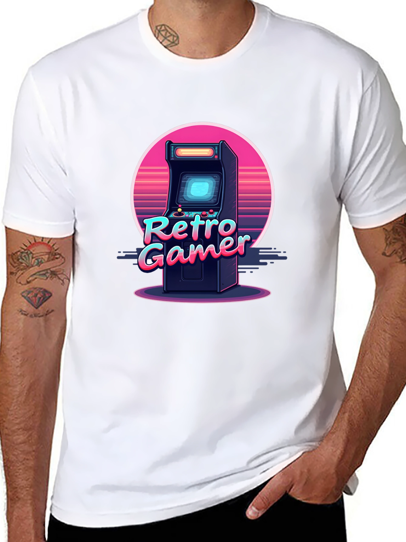 Retro Gamer Arcade Black T-Shirt