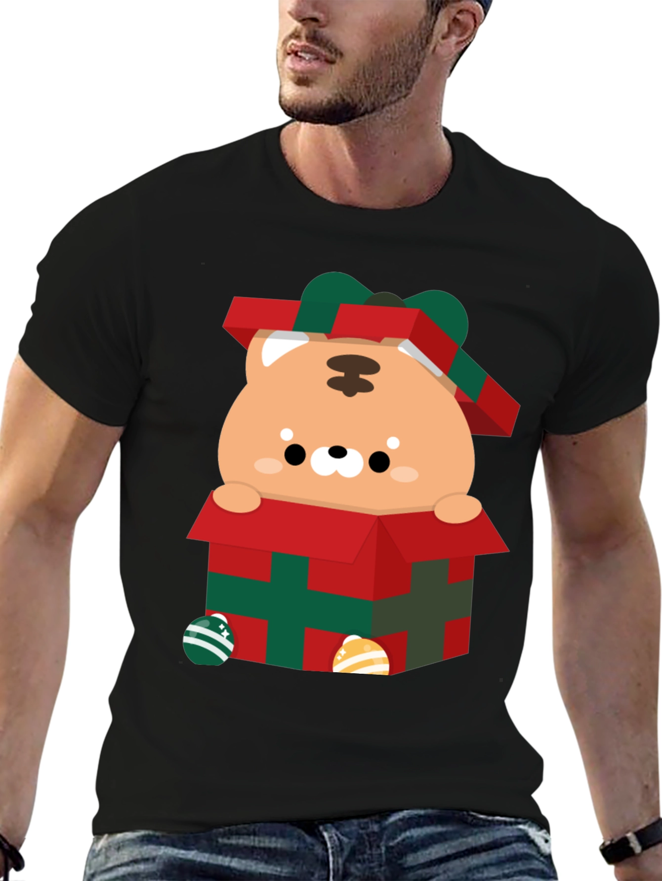 Festive Gift Box Tiger Graphic Tee