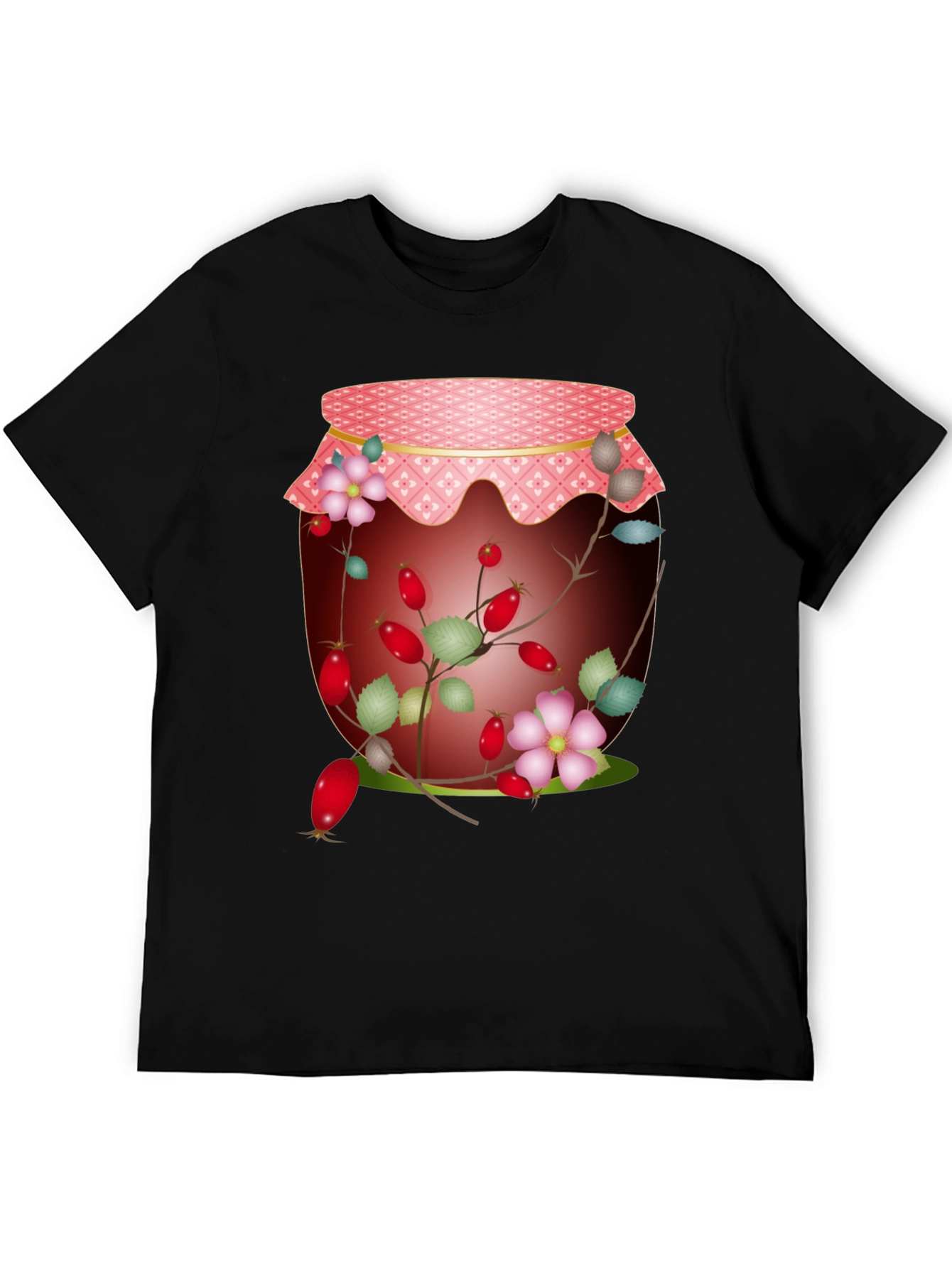 Rosehip Jam Jar Graphic Tee - Nature Inspired Design