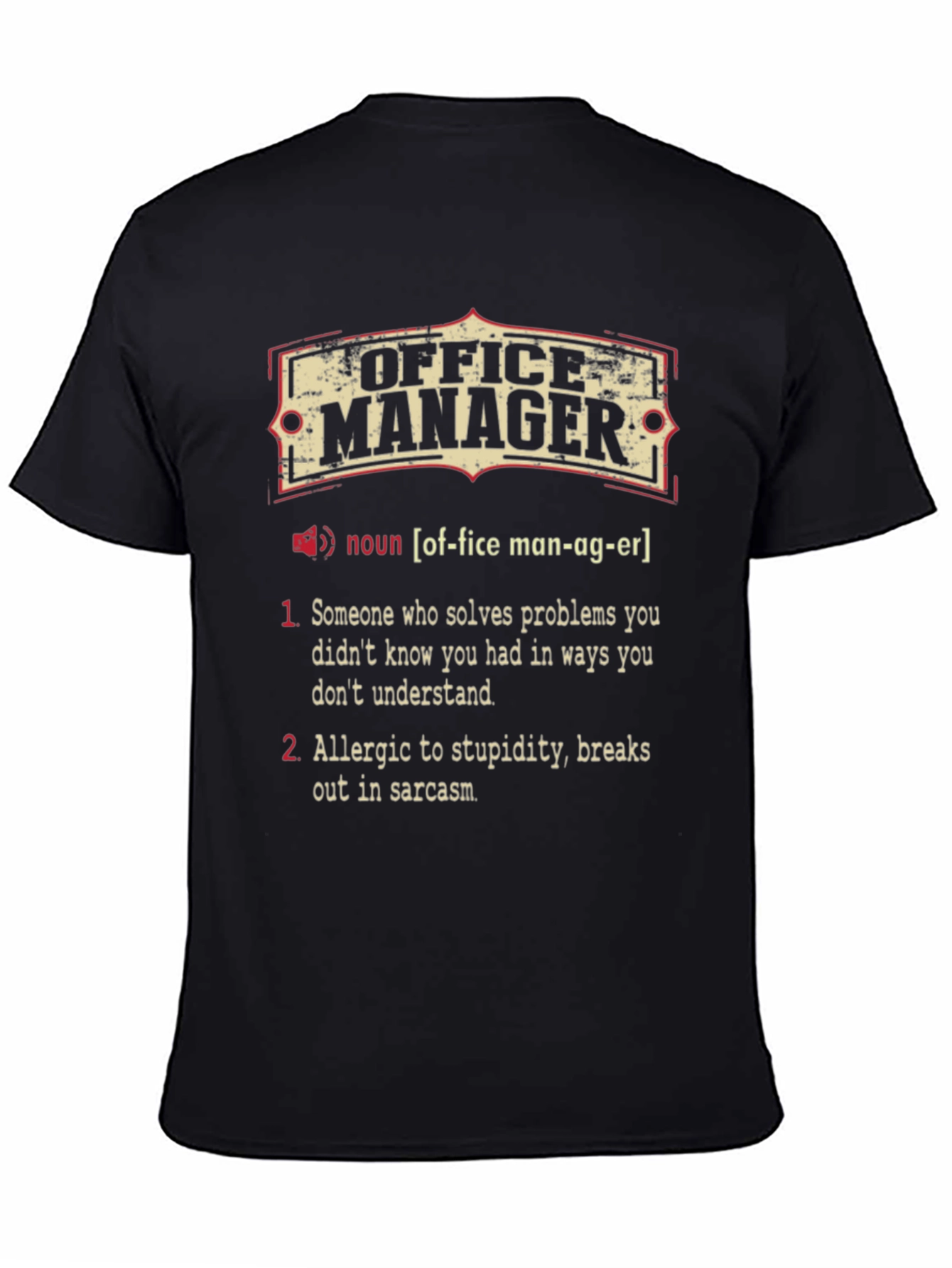 Office Manager Definition T-Shirt