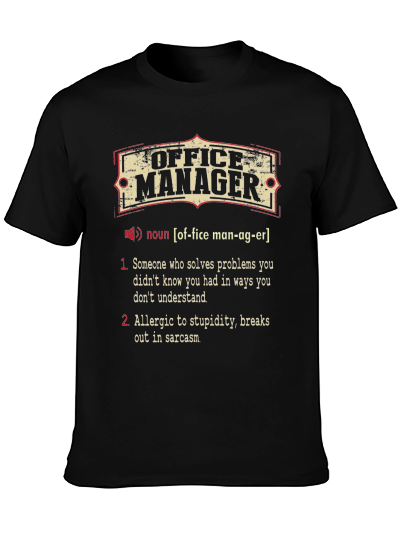 Office Manager Definition T-Shirt