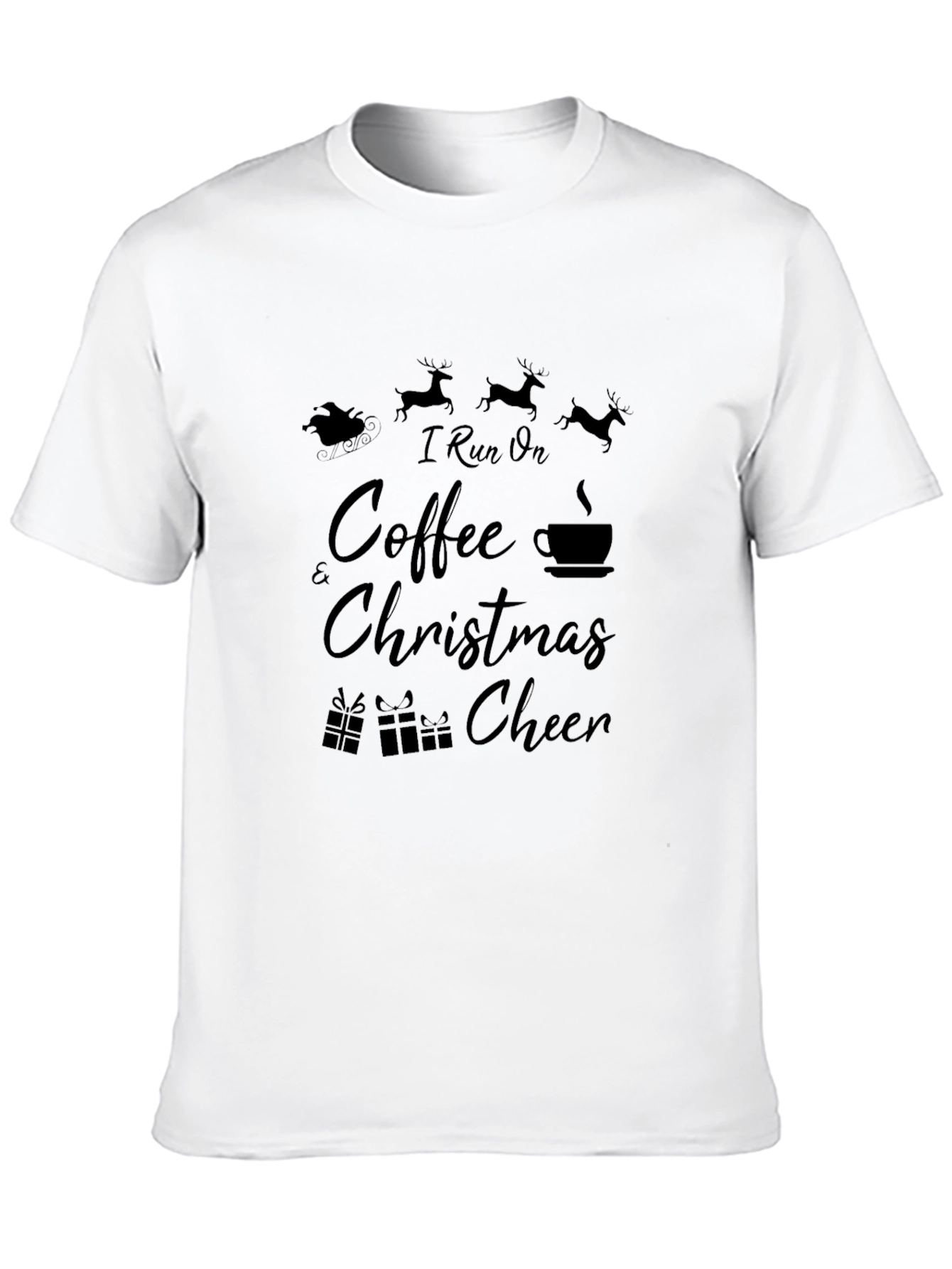 I Run on Coffee & Christmas Cheer T-Shirt