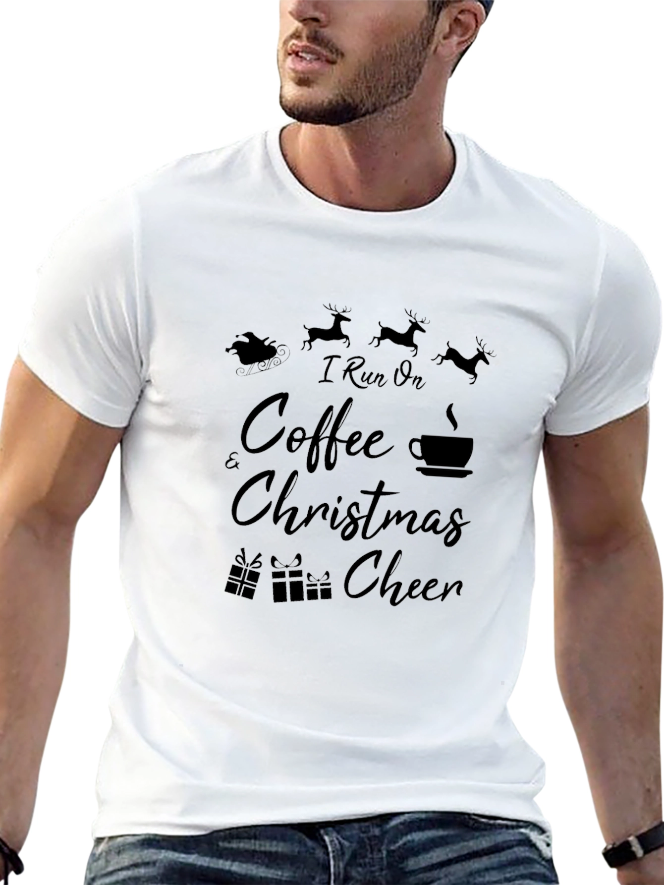 I Run on Coffee & Christmas Cheer T-Shirt