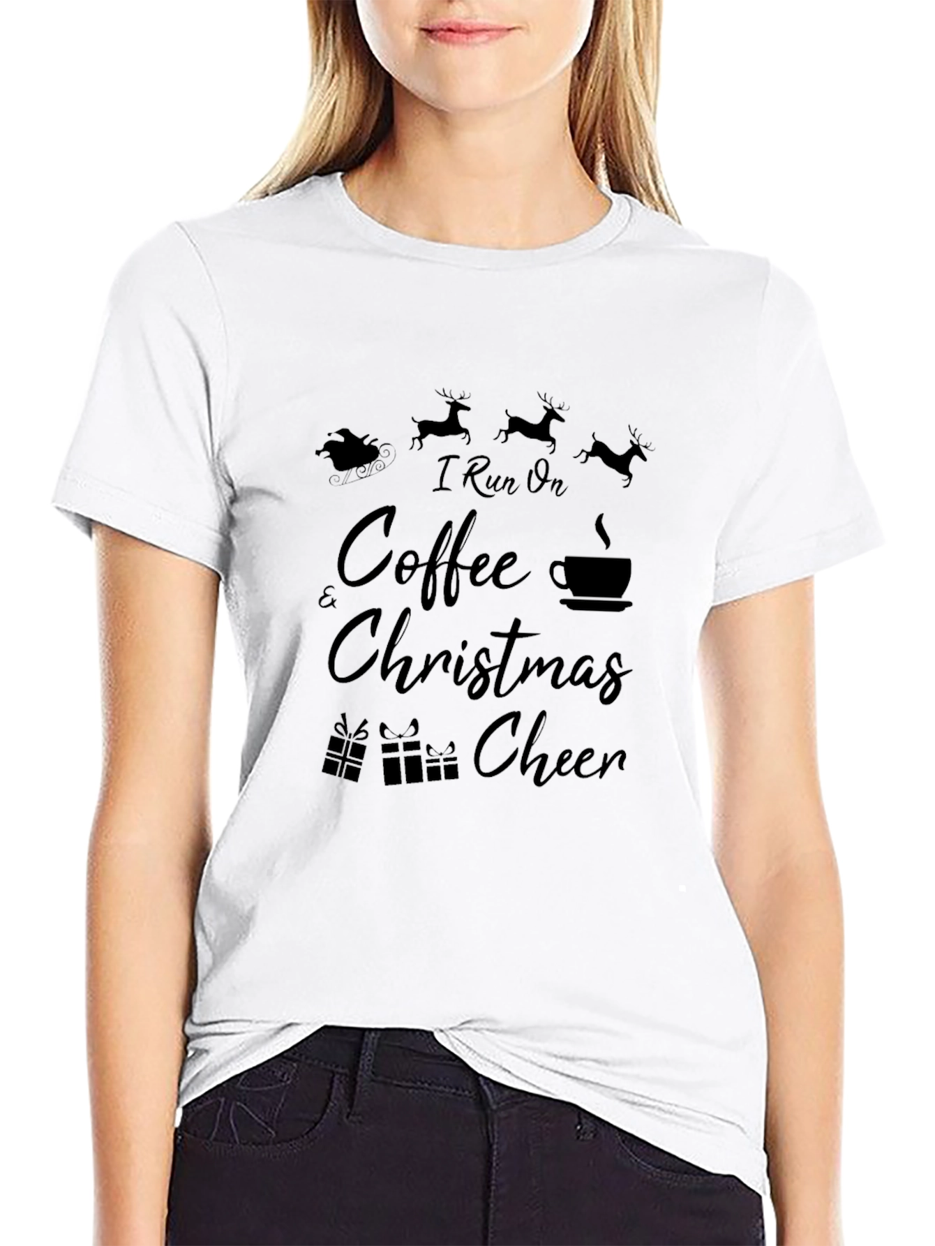 I Run on Coffee & Christmas Cheer T-Shirt