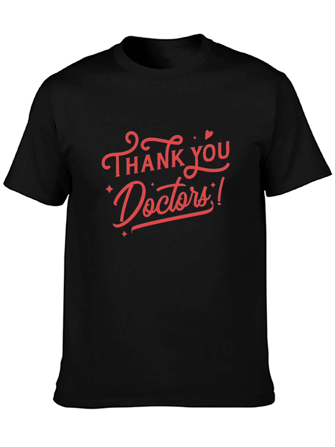Thank You Doctors Black Tee