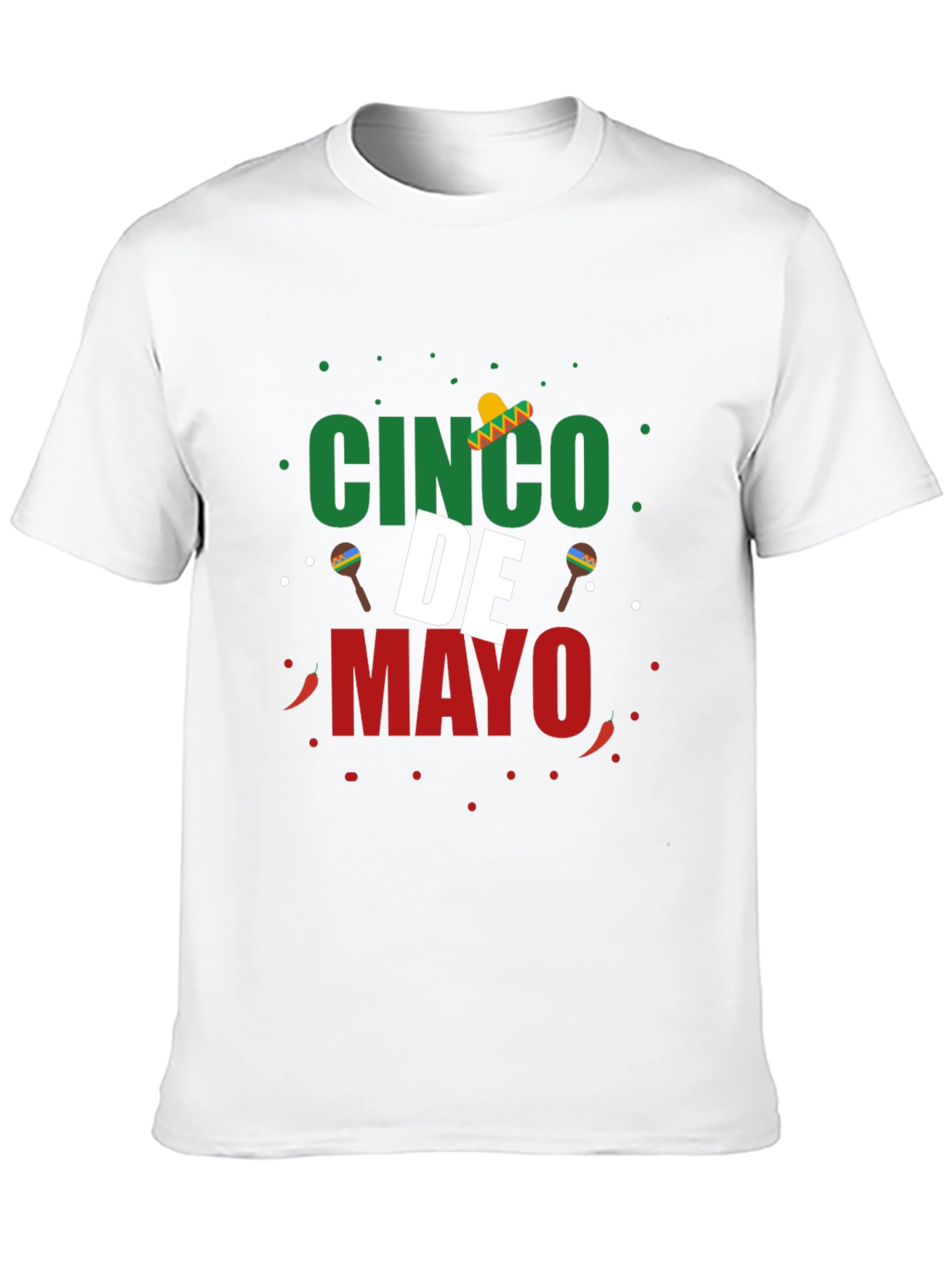Cinco de Mayo T-Shirt - Black Crew Neck Tee