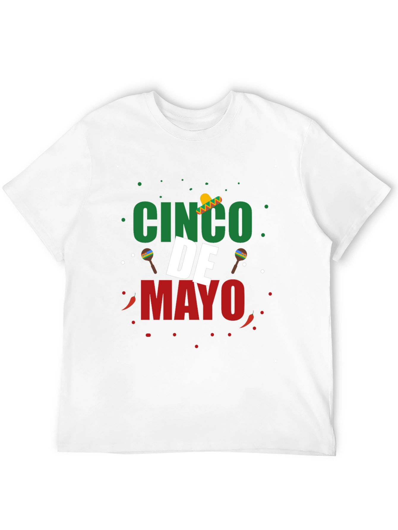 Cinco de Mayo T-Shirt - Black Crew Neck Tee