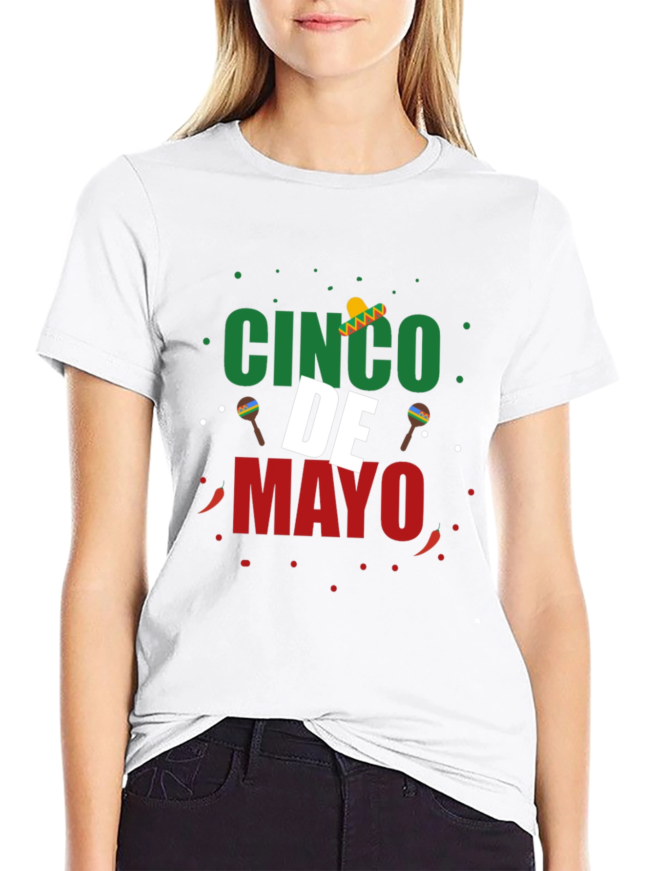 Cinco de Mayo T-Shirt - Black Crew Neck Tee