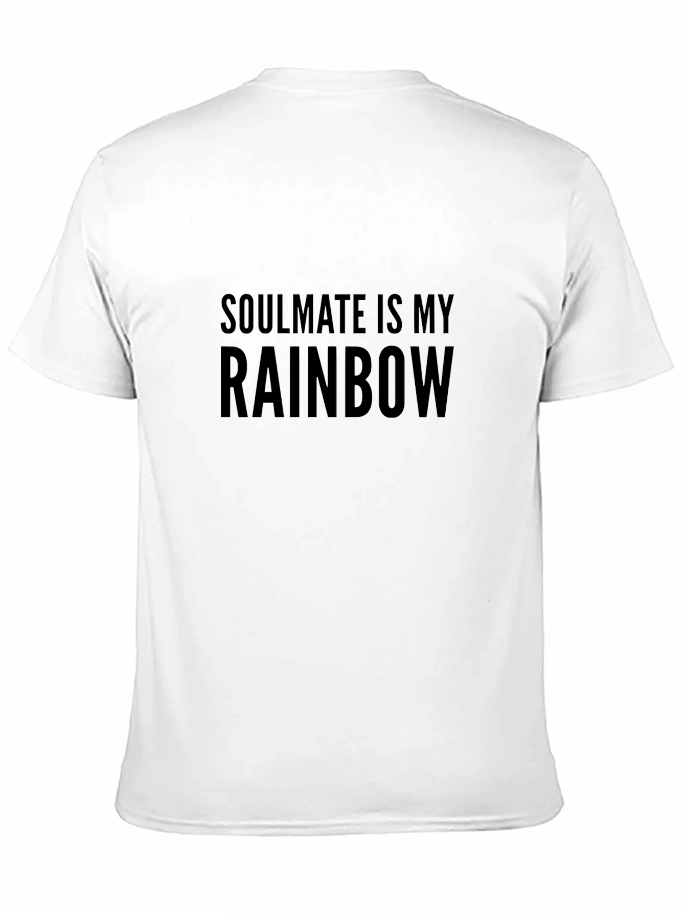 Soulmate Rainbow Black Graphic Tee - Mens Casual T-Shirt