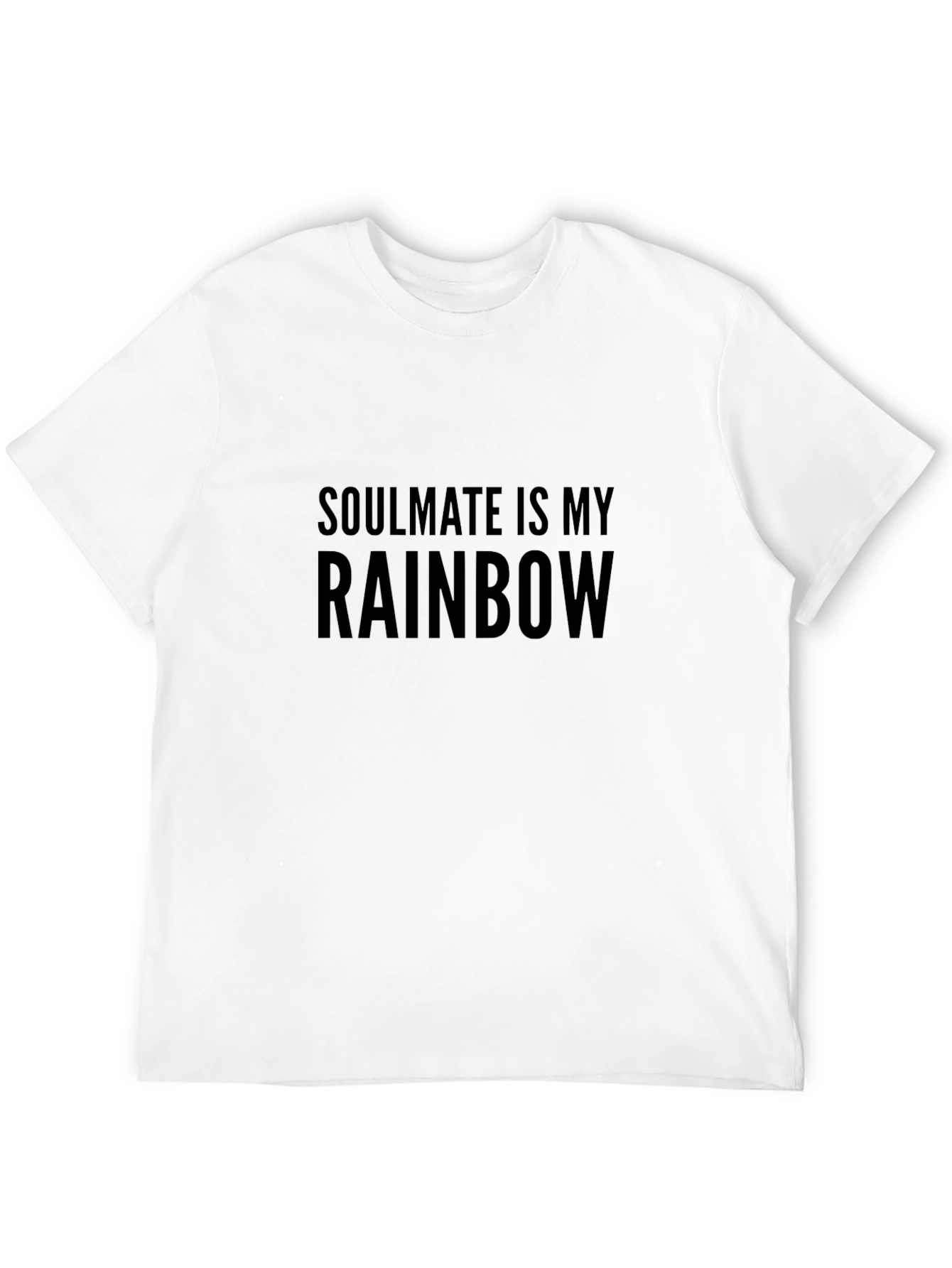 Soulmate Rainbow Black Graphic Tee - Mens Casual T-Shirt