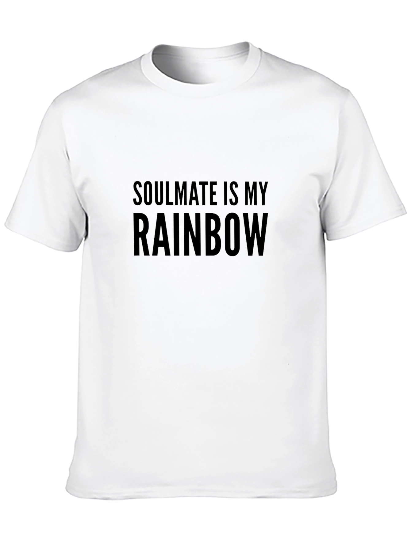 Soulmate Rainbow Black Graphic Tee - Mens Casual T-Shirt