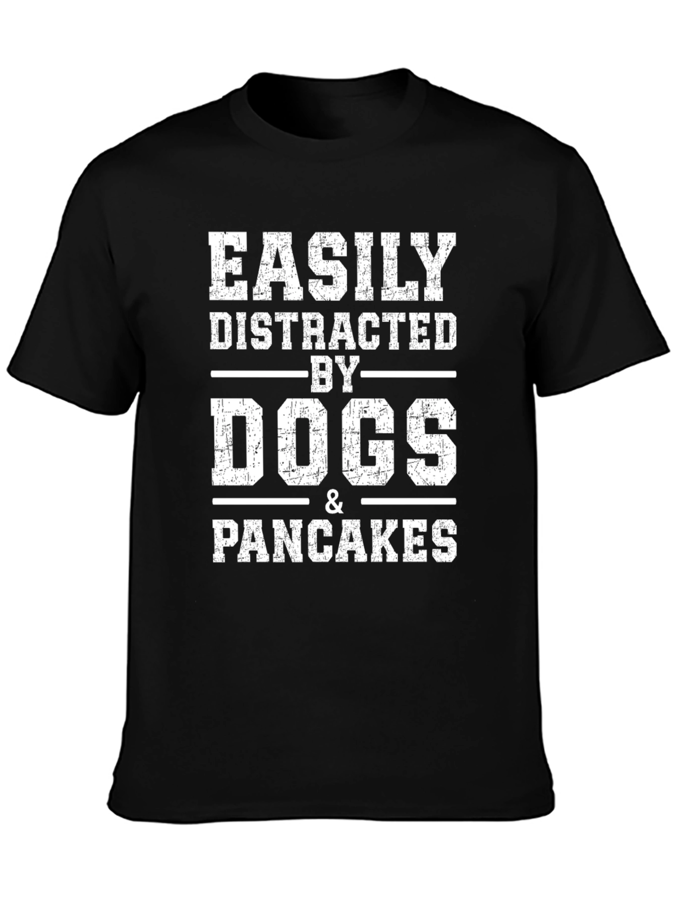Easily Distracted By Dogs & Pancakes Graphic T-Shirt