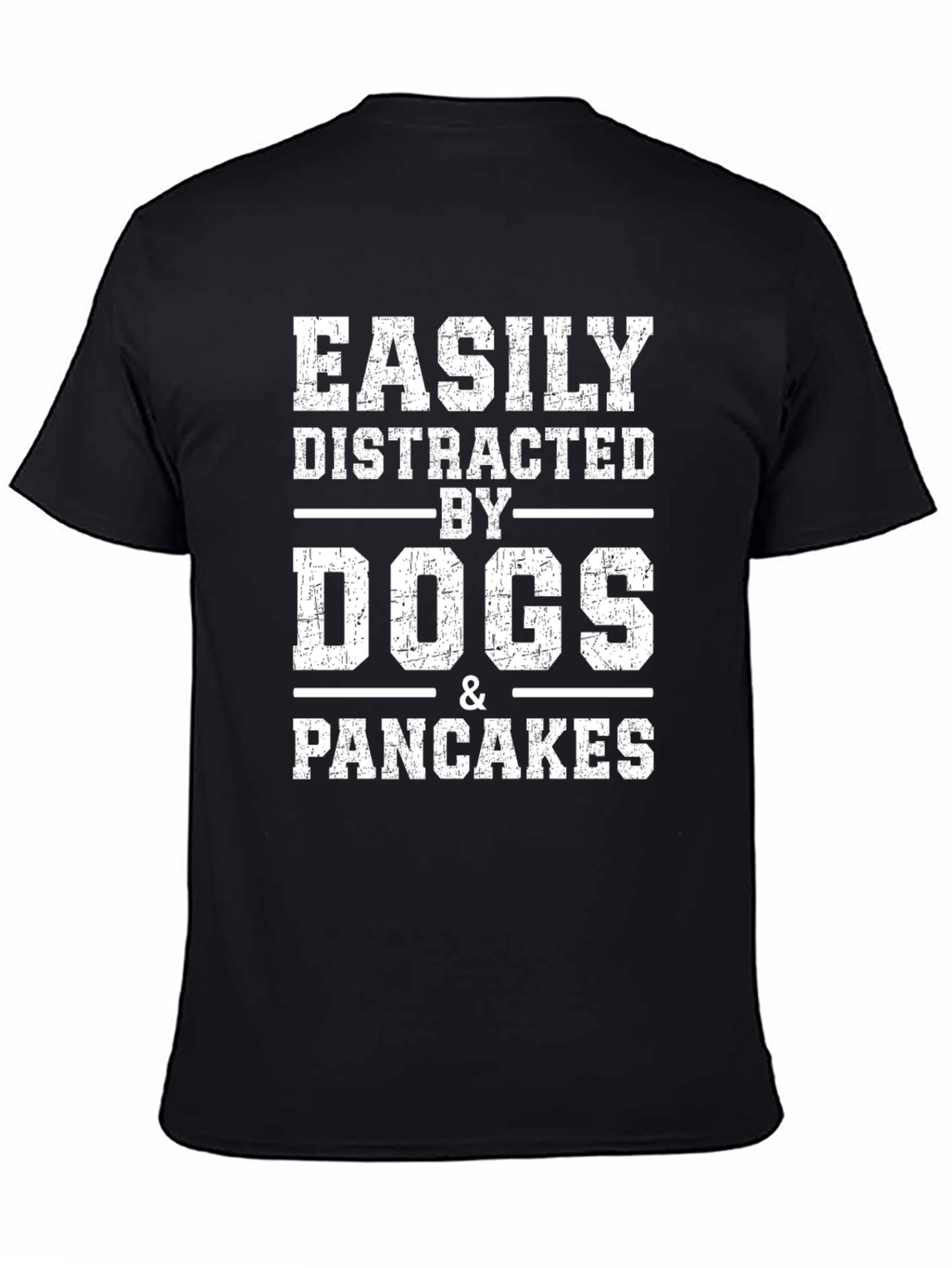 Easily Distracted By Dogs & Pancakes Graphic T-Shirt
