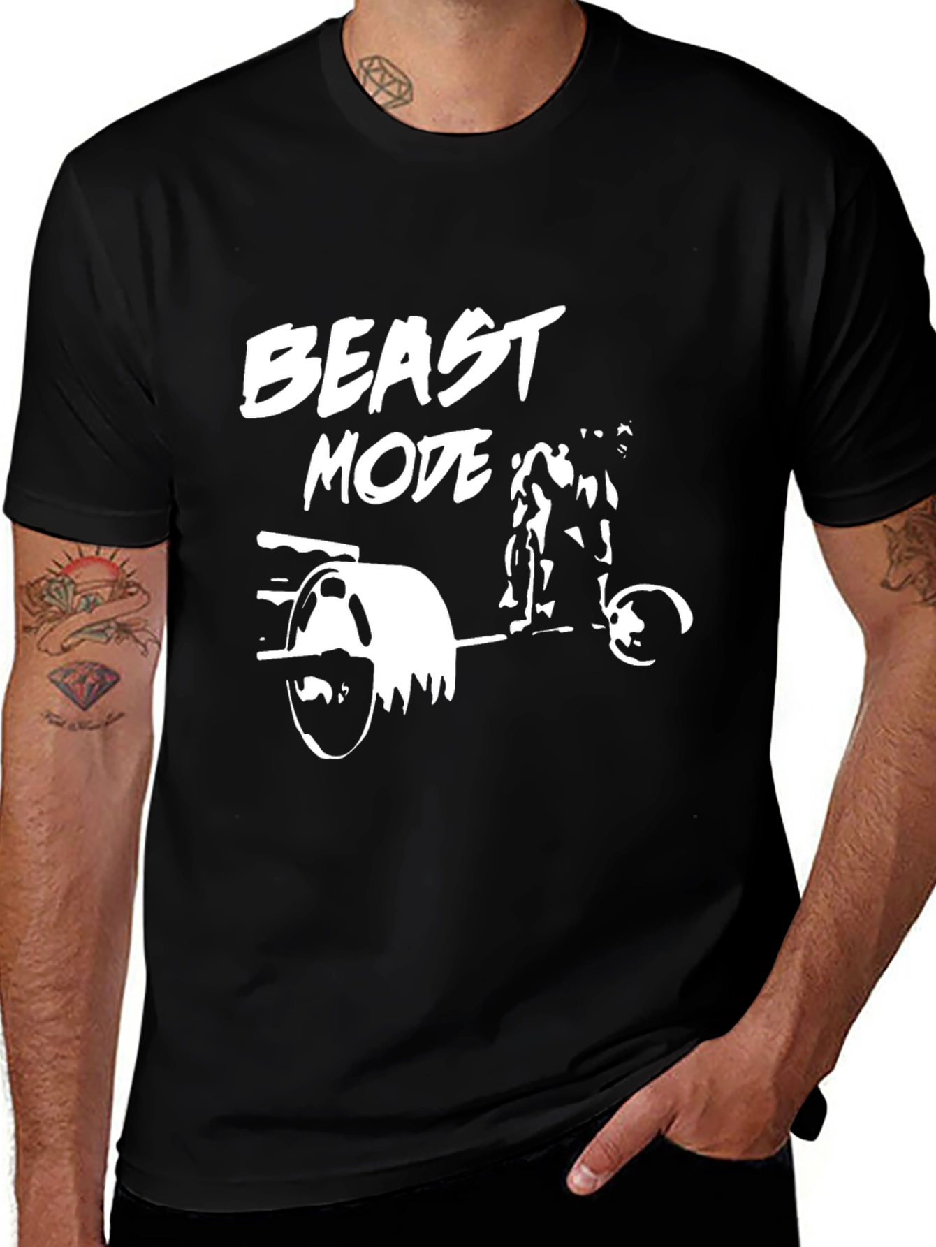 Beast Mode Workout Graphic T-Shirt for Men