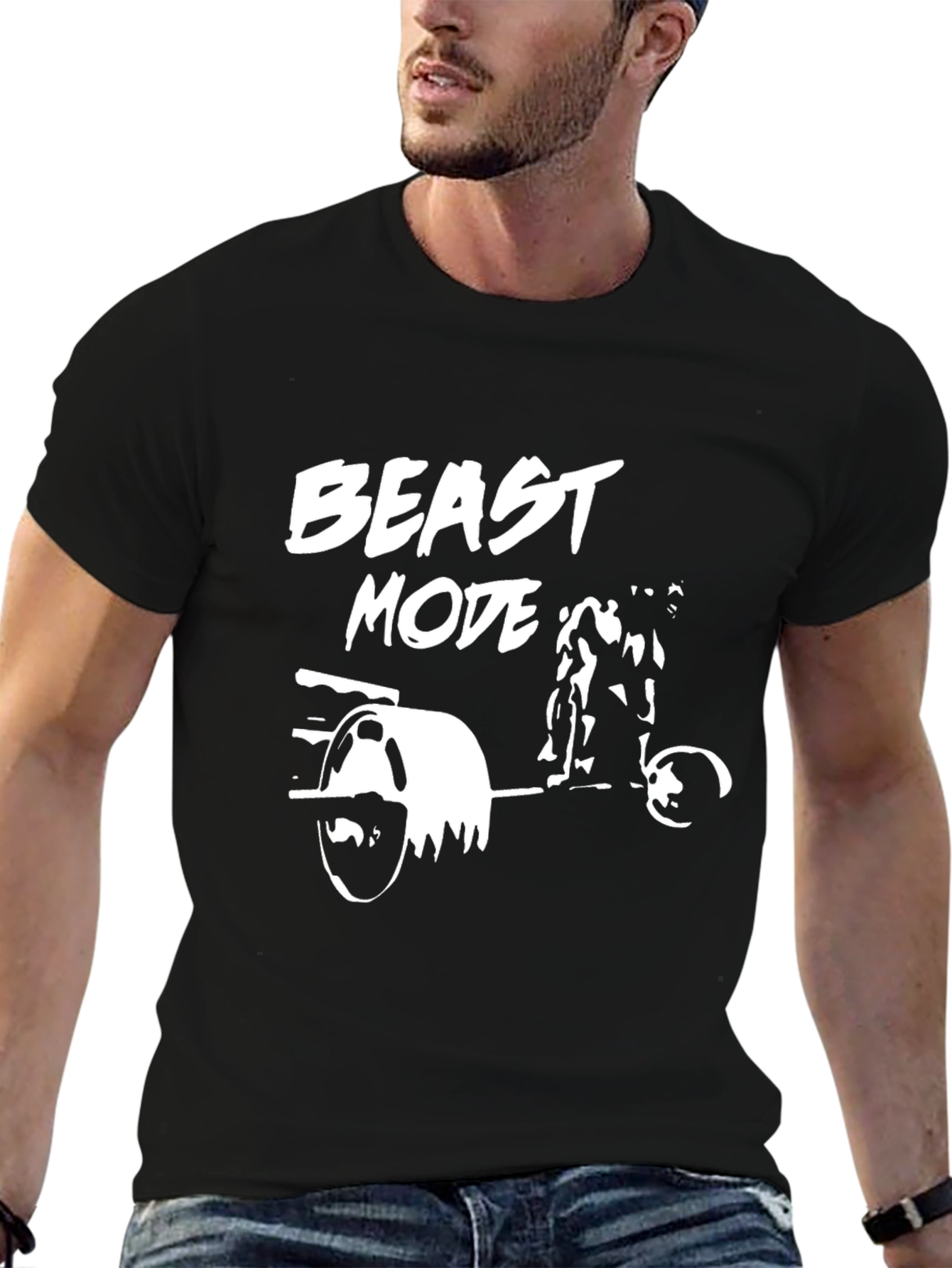 Beast Mode Workout Graphic T-Shirt for Men