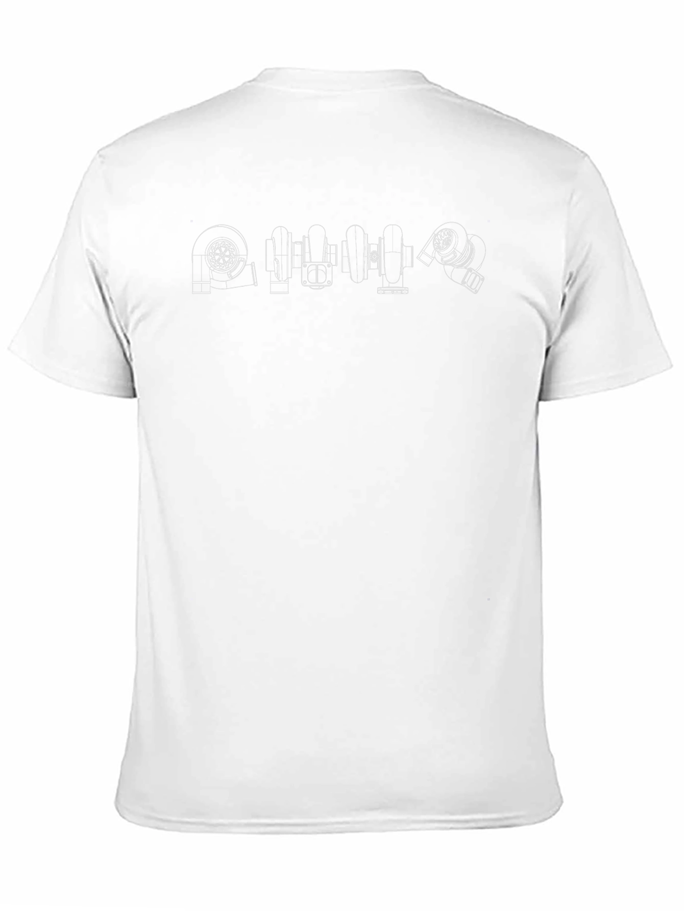 Black Turbocharger Blueprint T-Shirt