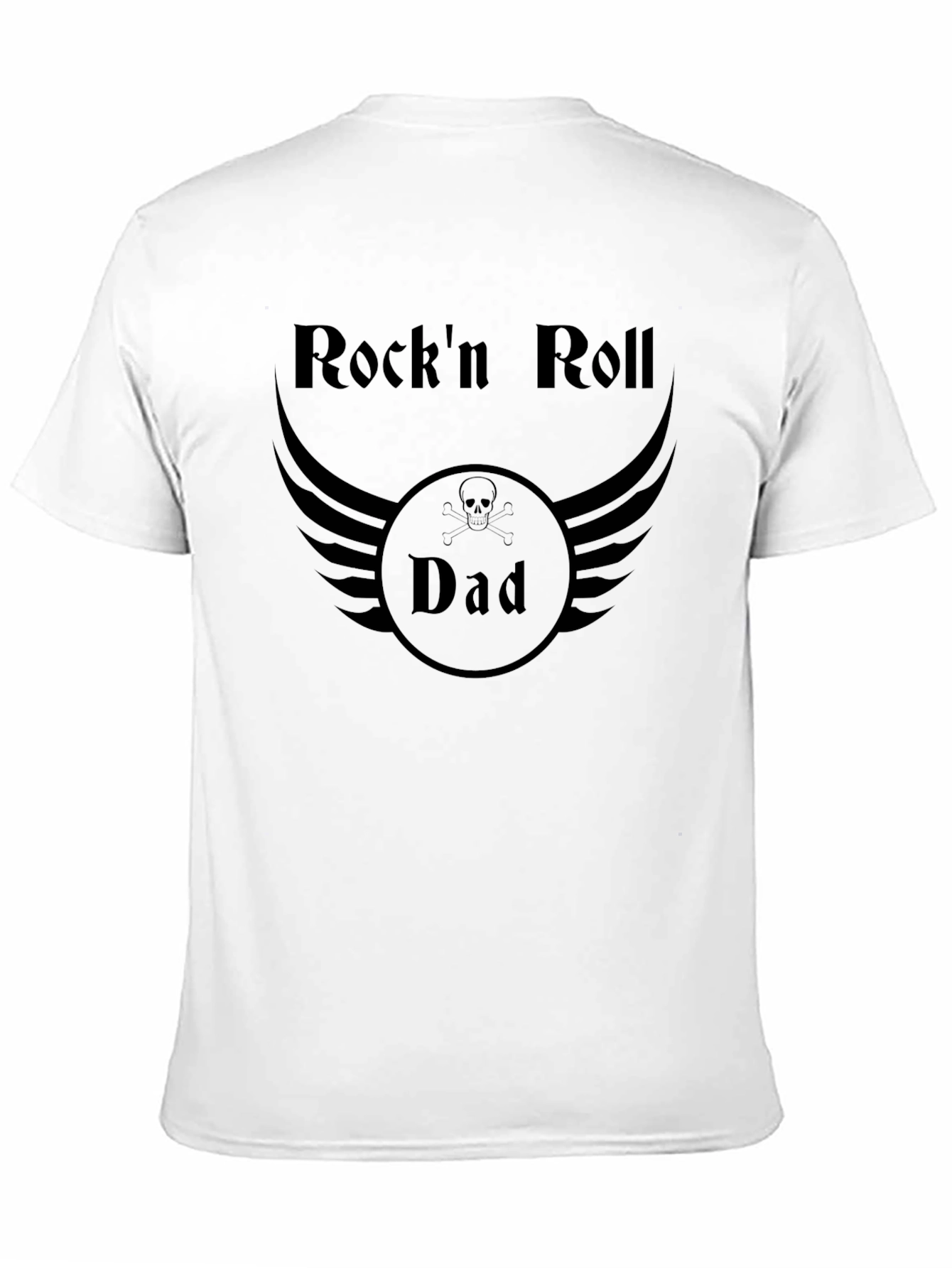 Rockn Roll Dad Black Graphic Tee
