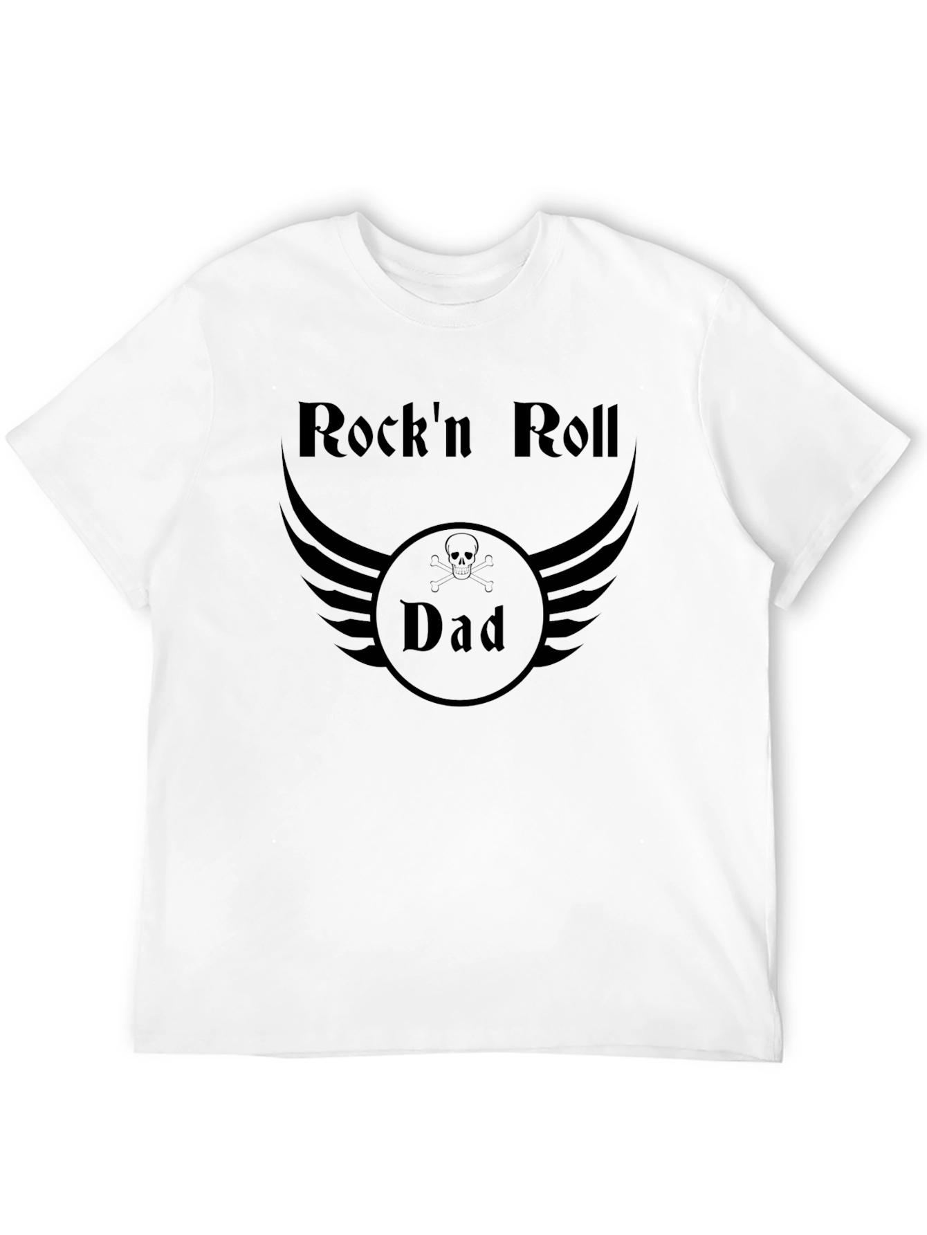 Rockn Roll Dad Black Graphic Tee