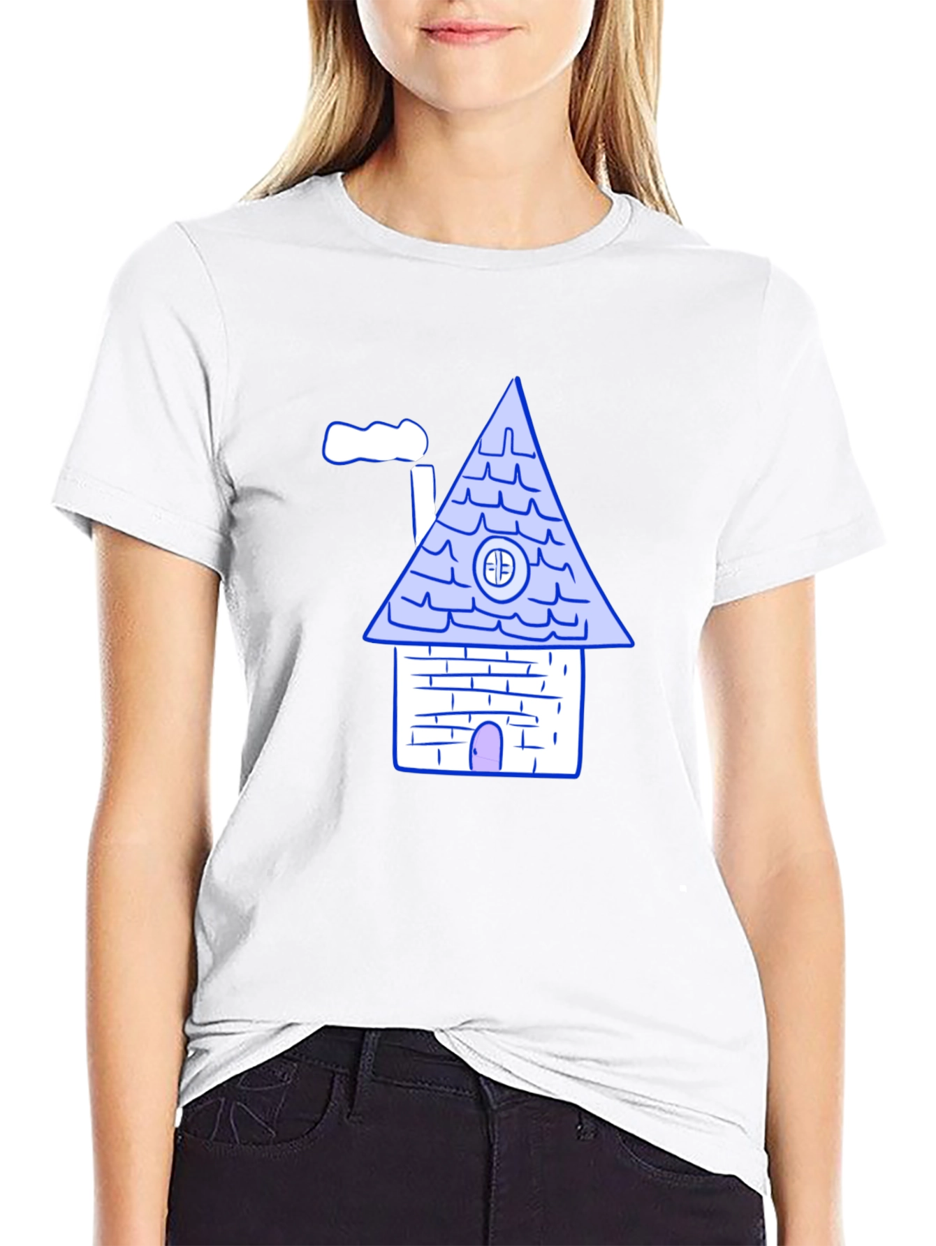 Cartoon House Graphic T-Shirt