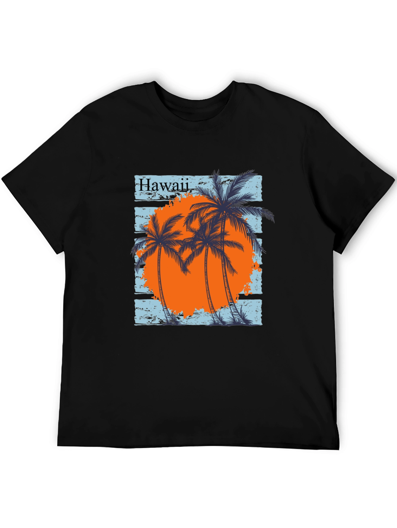 Hawaii Palms Graphic Tee - Black