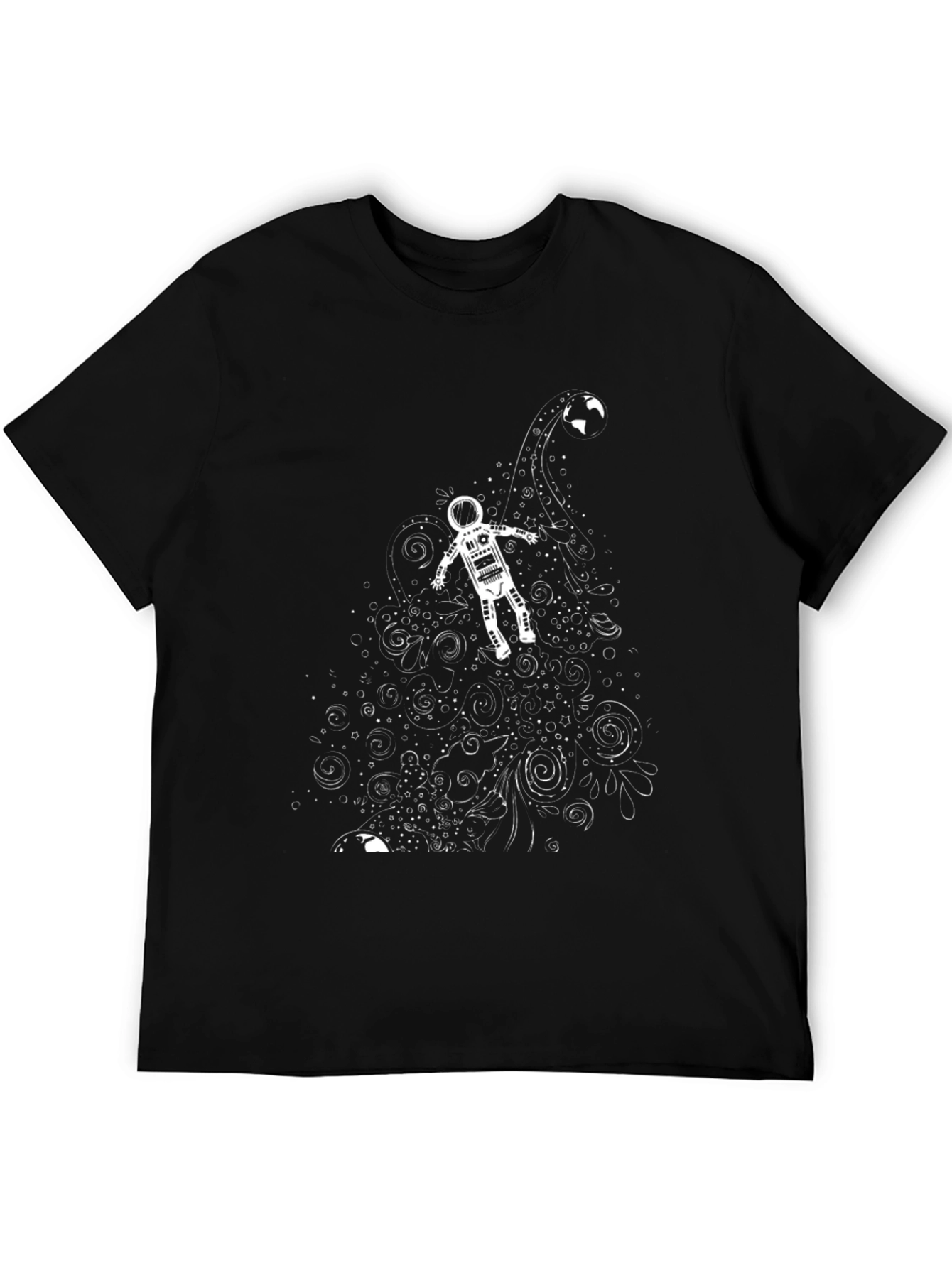Astronaut Graphic Tee - Mens Black T-Shirt