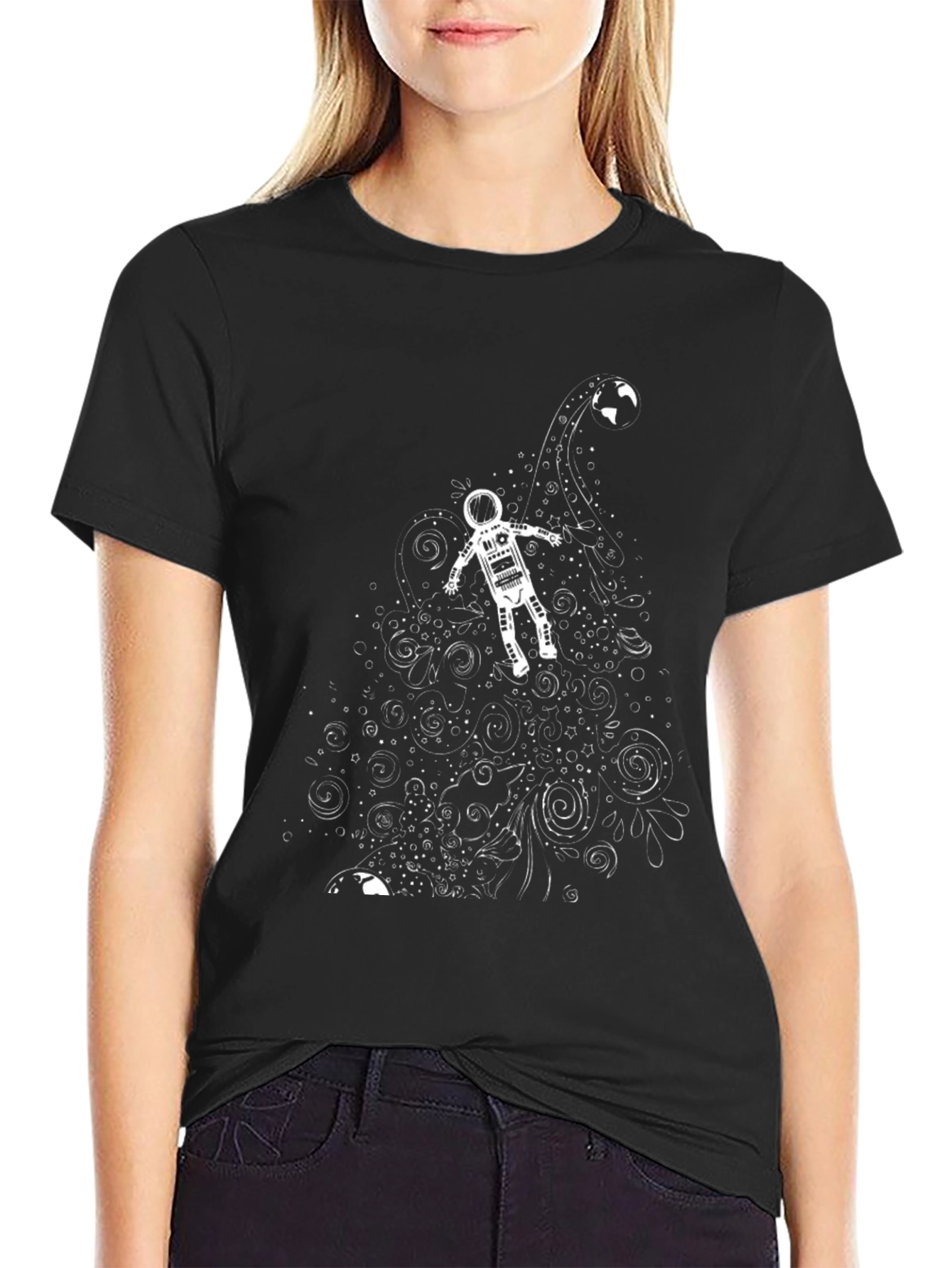 Astronaut Graphic Tee - Mens Black T-Shirt