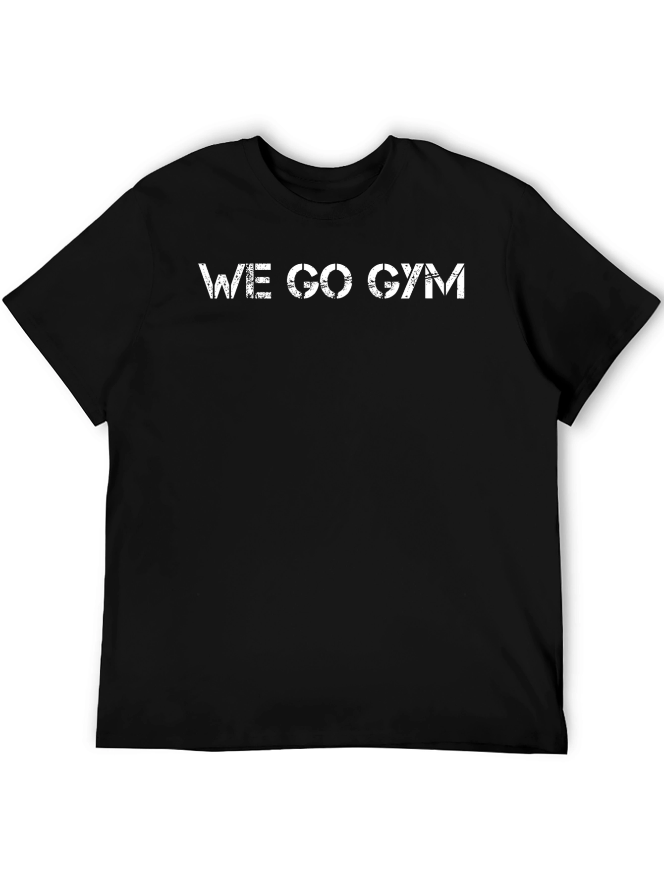 We Go Gym Black Graphic Tee