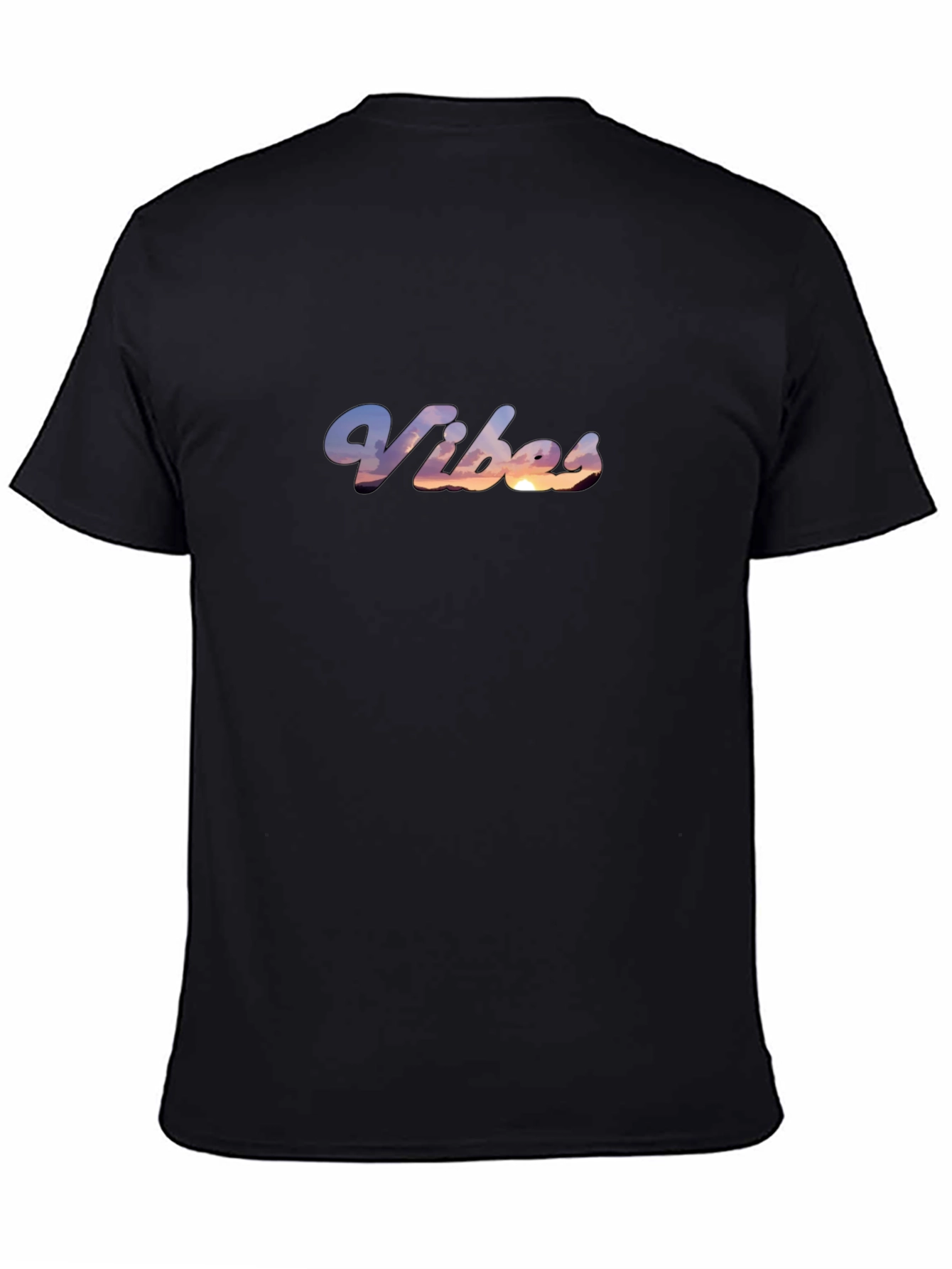 Vibes Sunset Graphic Black T-Shirt
