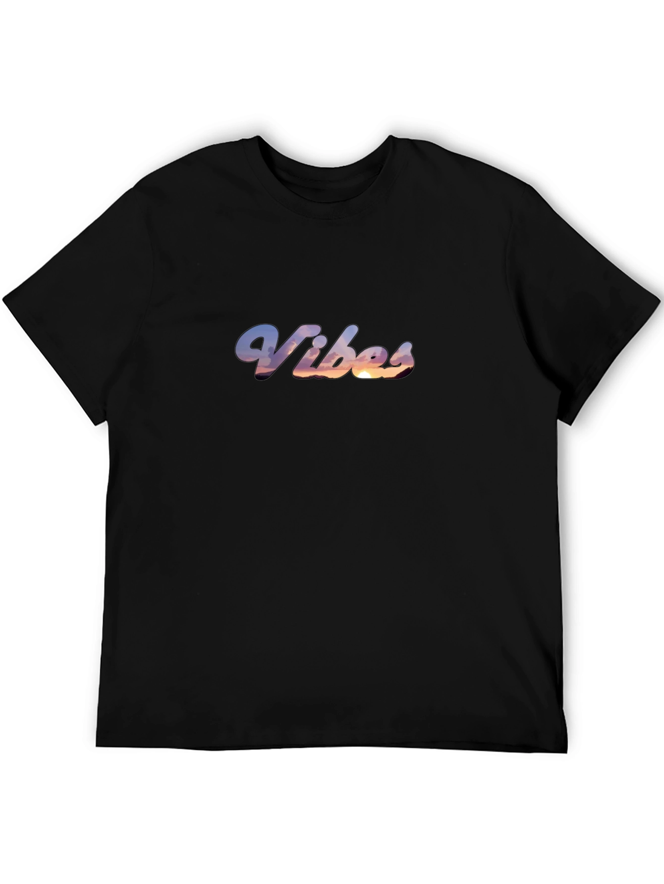 Vibes Sunset Graphic Black T-Shirt