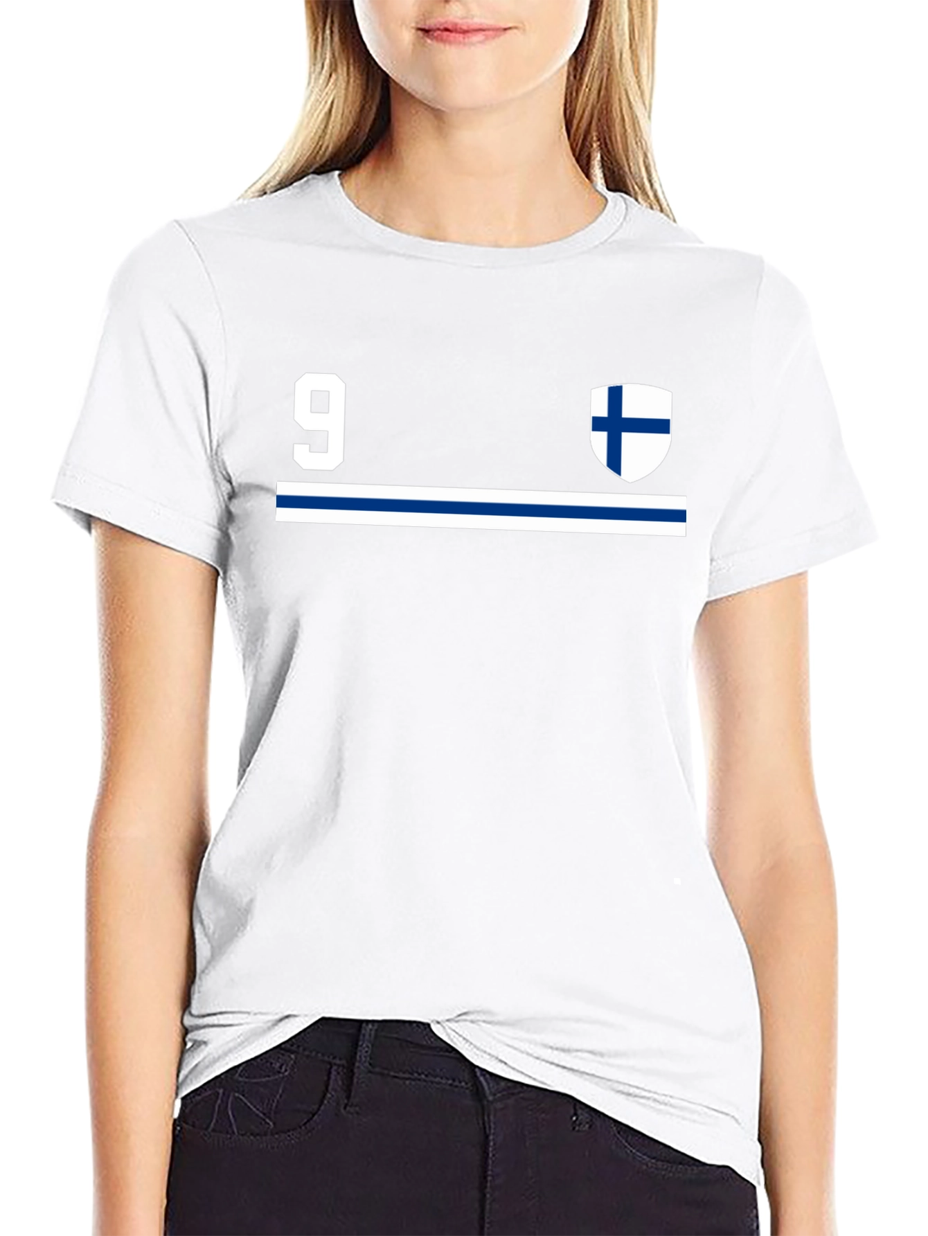 Finland #9 Jersey Style Black T-Shirt