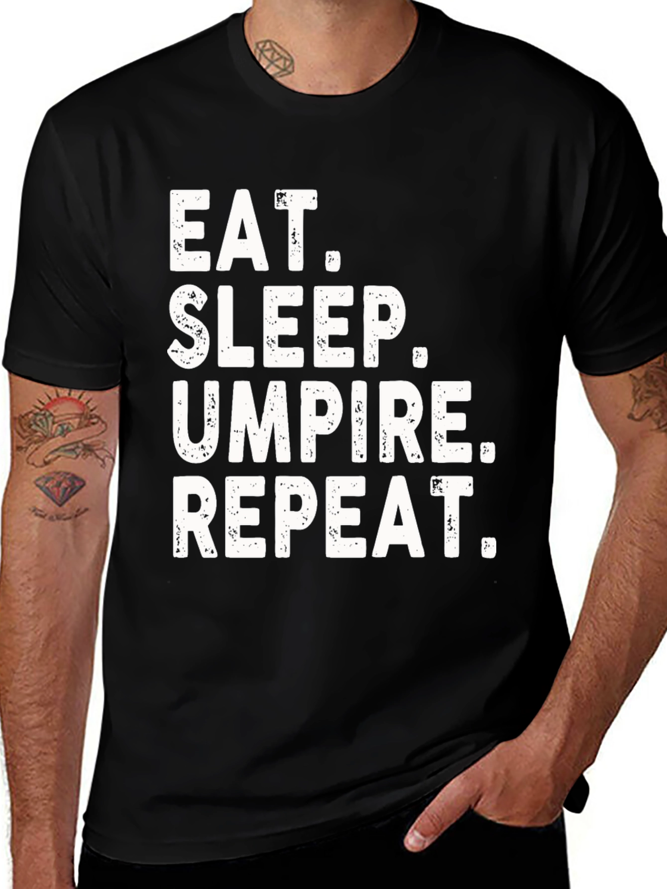 Eat Sleep Umpire Repeat Graphic Tee