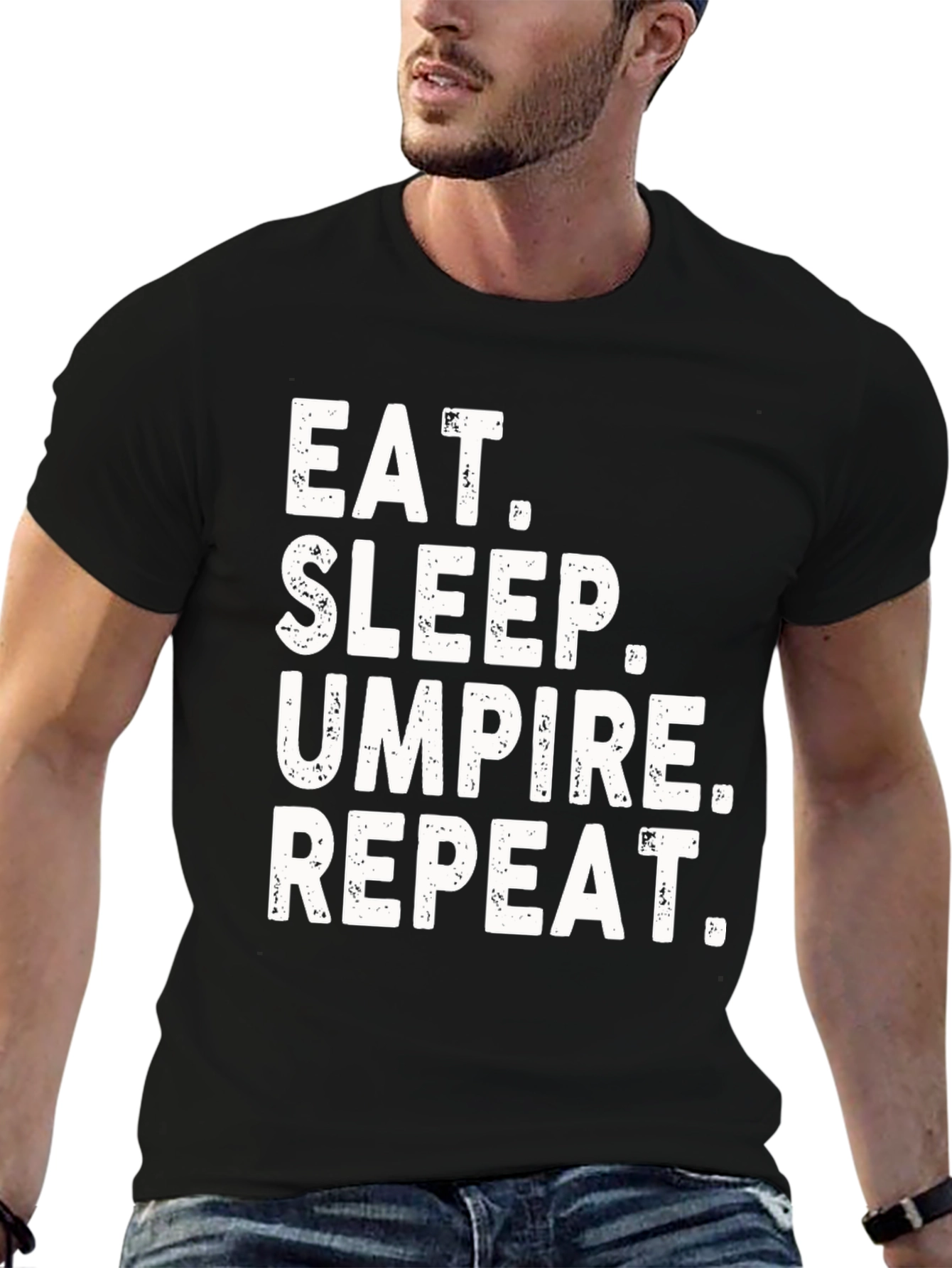 Eat Sleep Umpire Repeat Graphic Tee