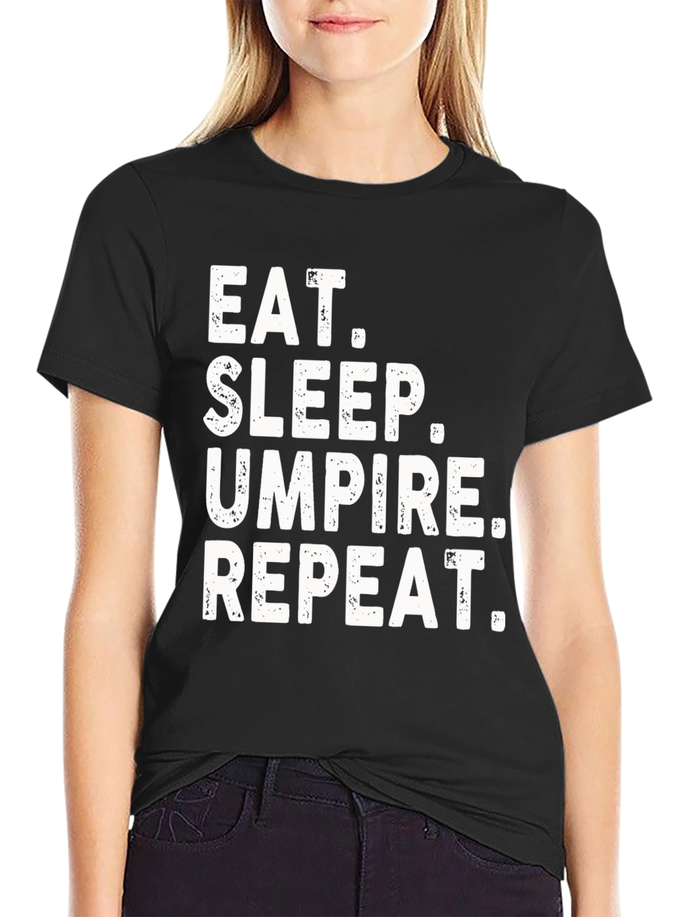 Eat Sleep Umpire Repeat Graphic Tee
