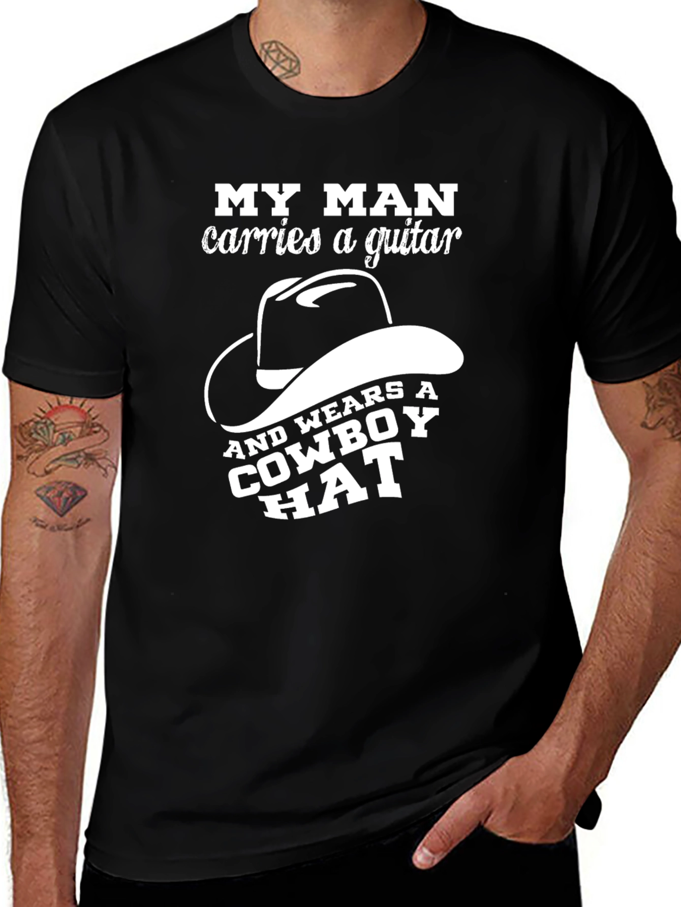 My Man Guitar & Cowboy Hat T-Shirt