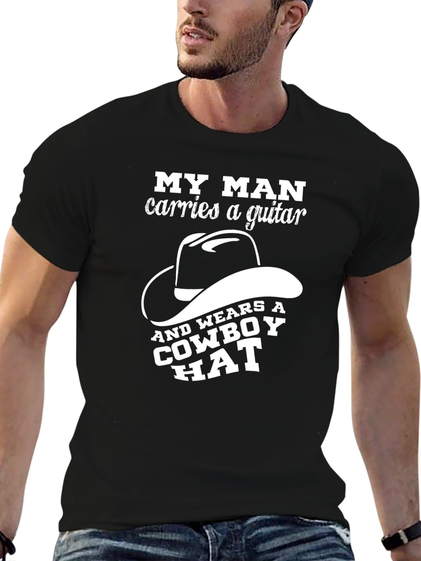 My Man Guitar & Cowboy Hat T-Shirt