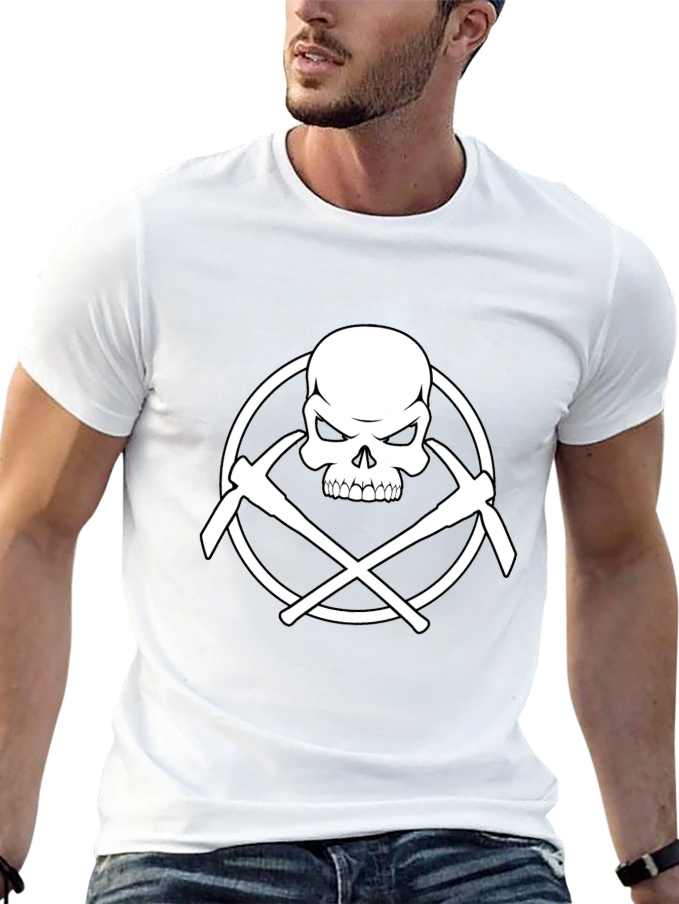 Skull & Pickaxes Graphic Tee - Black