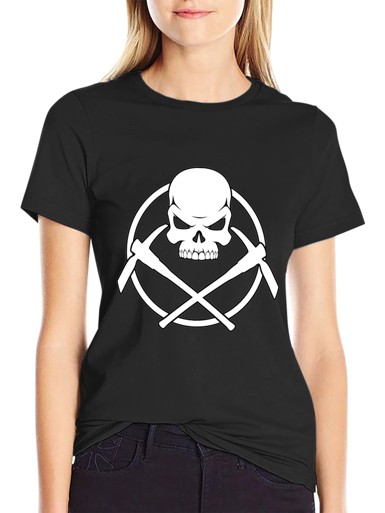 Skull & Pickaxes Graphic Tee - Black