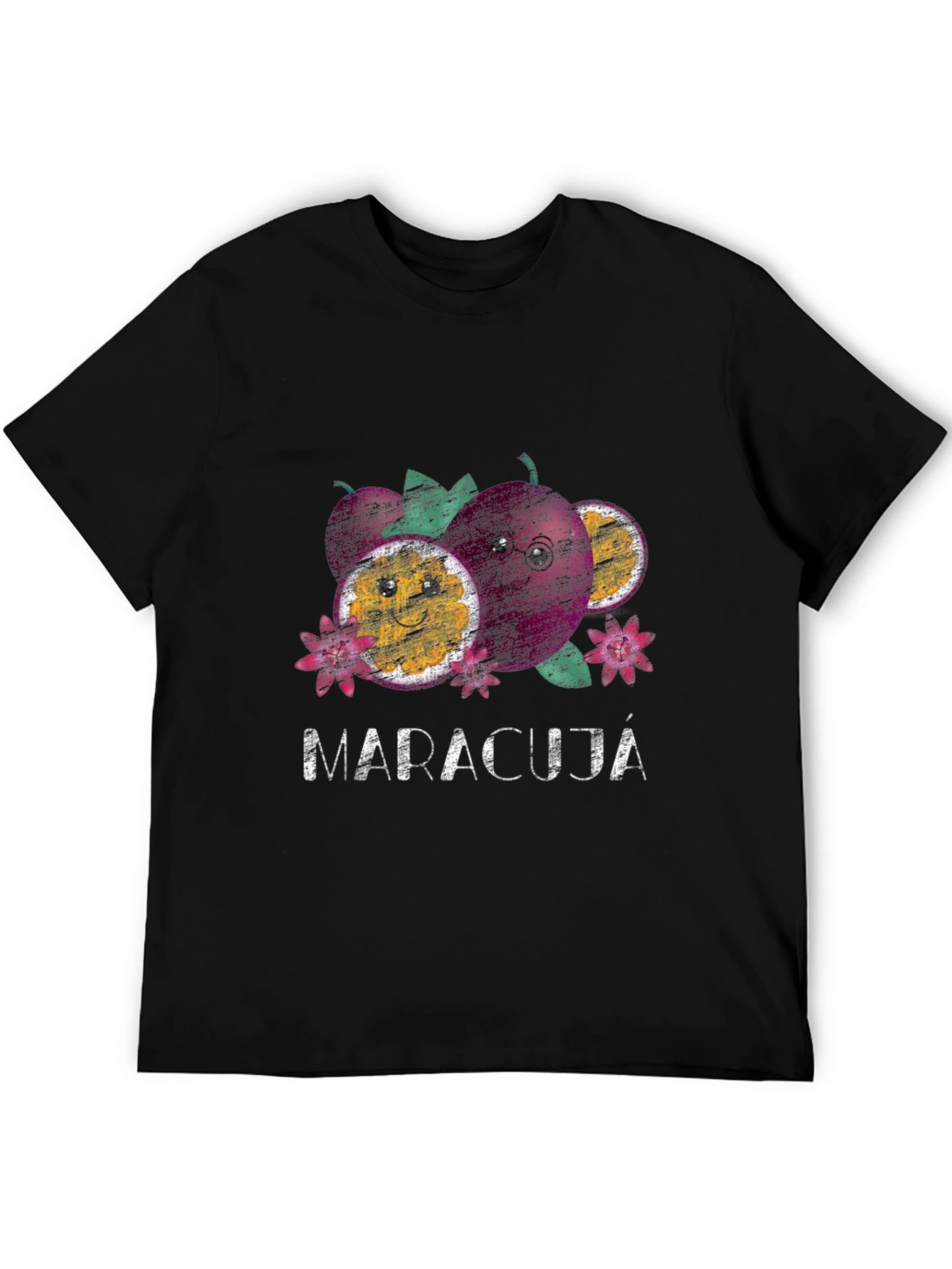 Maracujá Graphic Tee - Black Casual T-Shirt