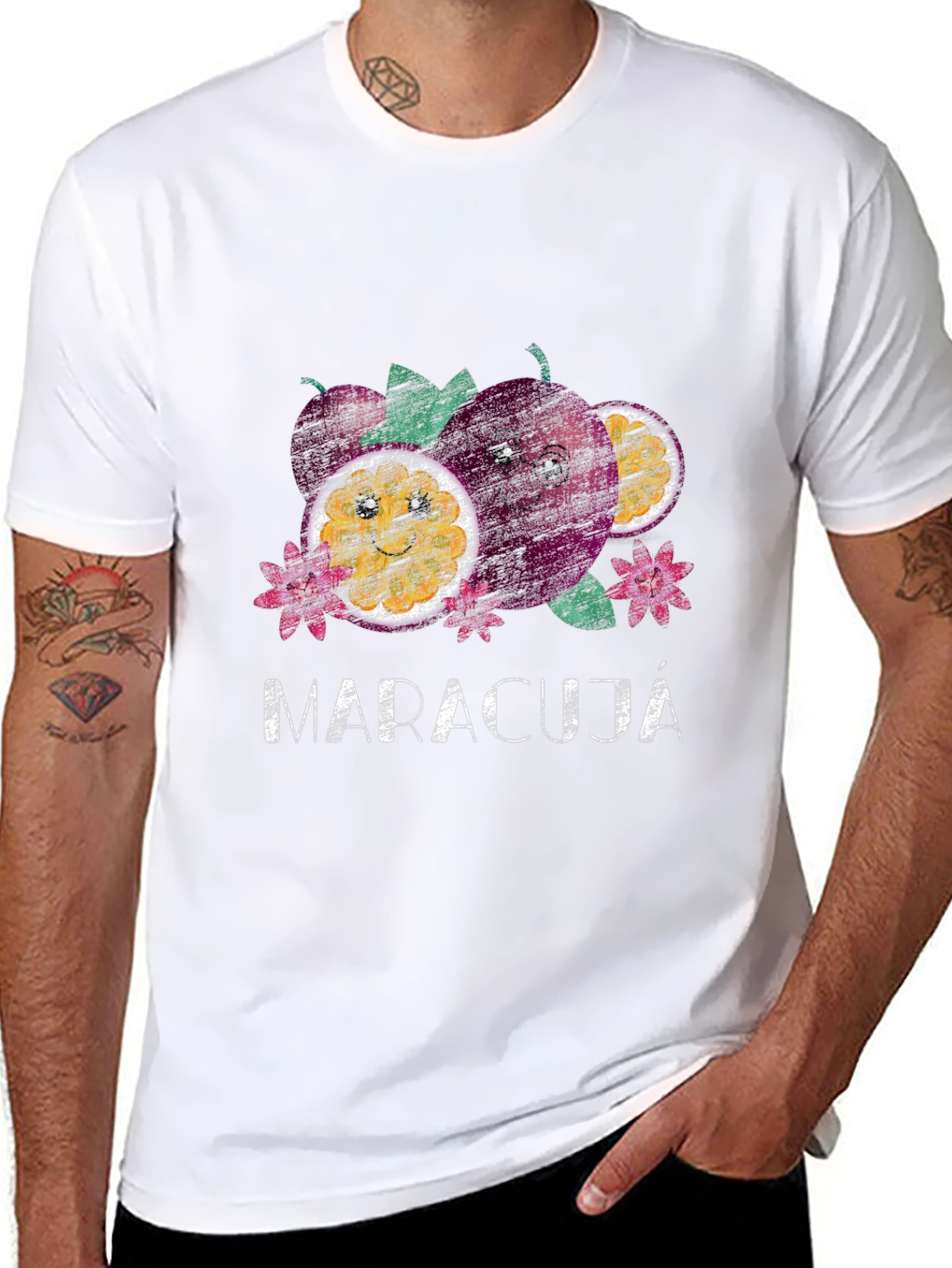Maracujá Graphic Tee - Black Casual T-Shirt