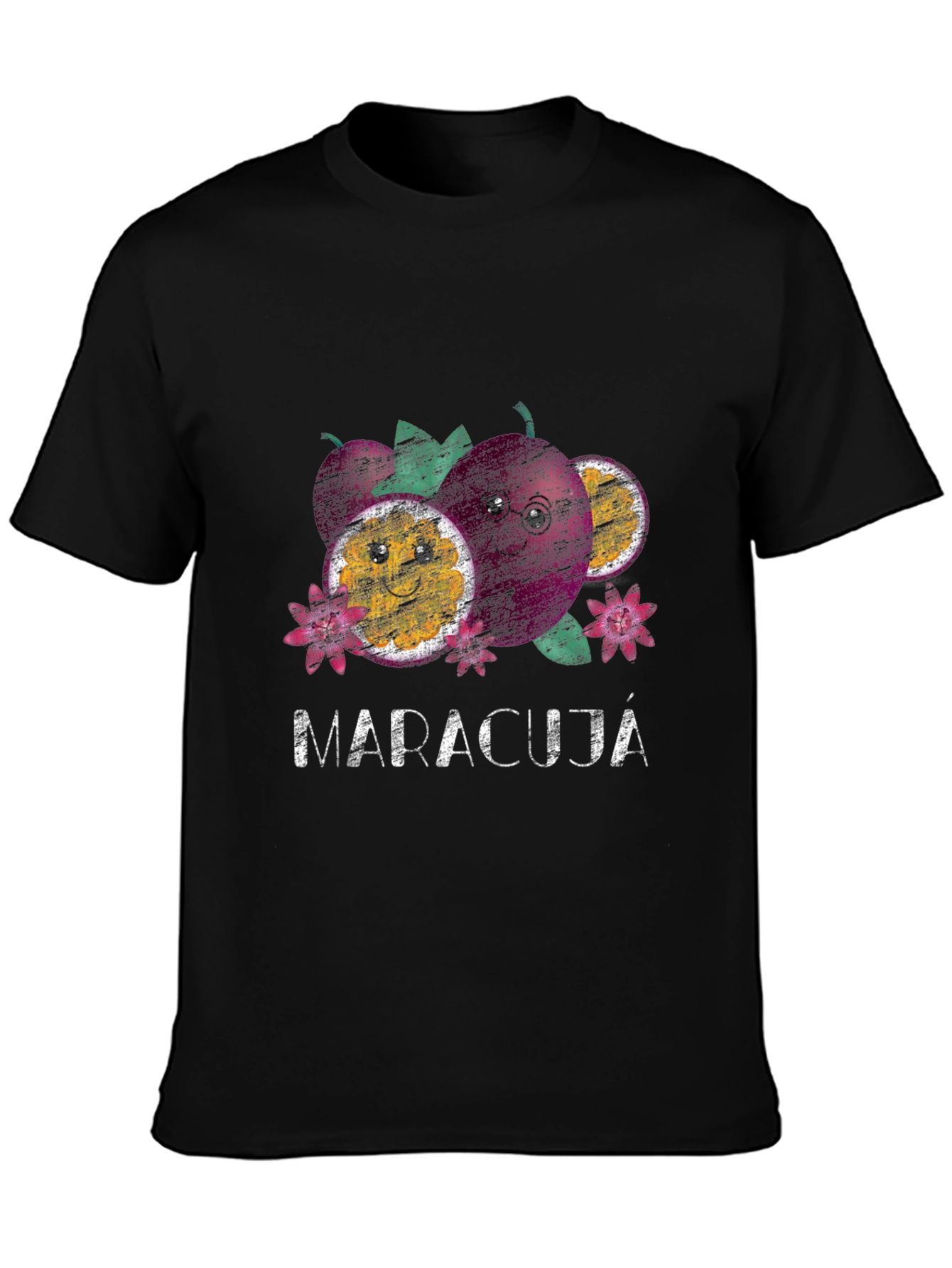 Maracujá Graphic Tee - Black Casual T-Shirt