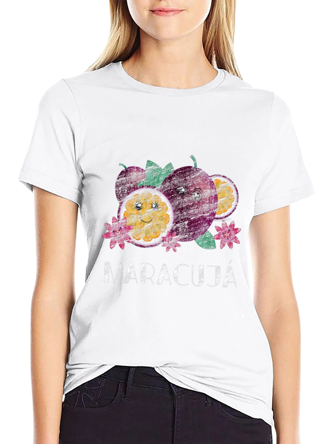 Maracujá Graphic Tee - Black Casual T-Shirt