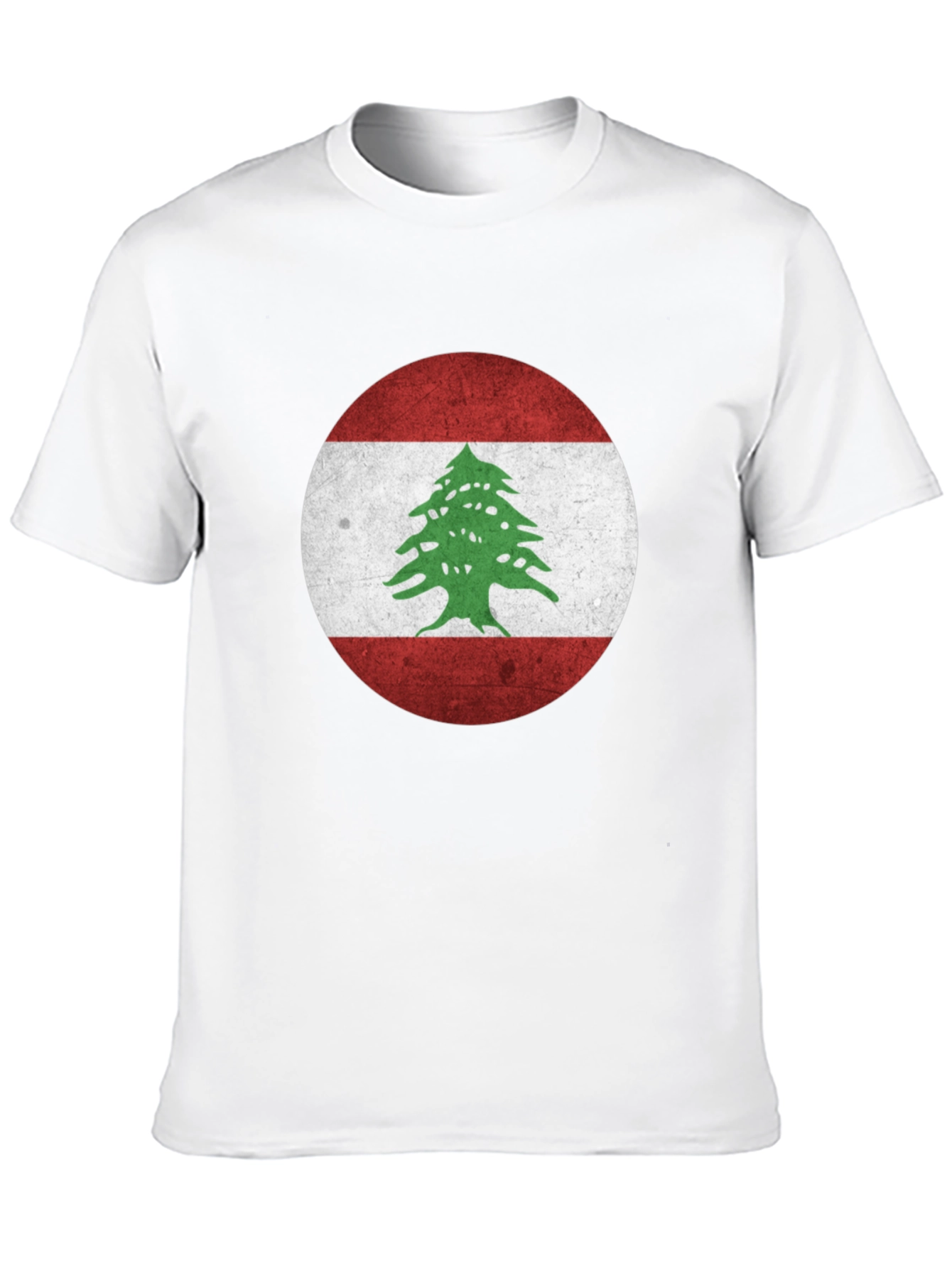 Lebanon Flag T-Shirt - Distressed Design