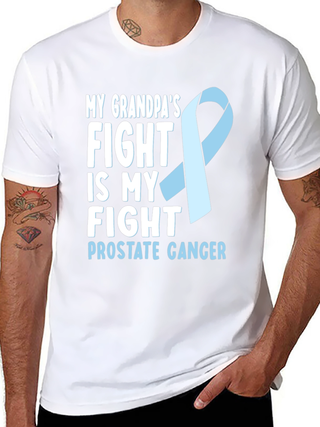 Prostate Cancer Awareness T-Shirt - Grandfather Support Tee