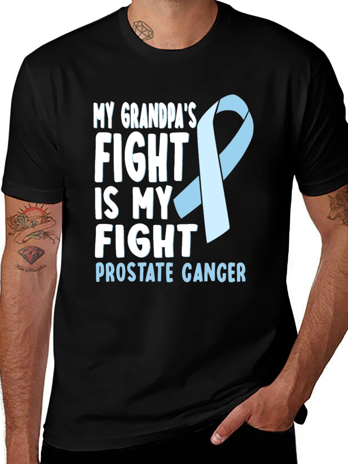 Prostate Cancer Awareness T-Shirt - Grandfather Support Tee