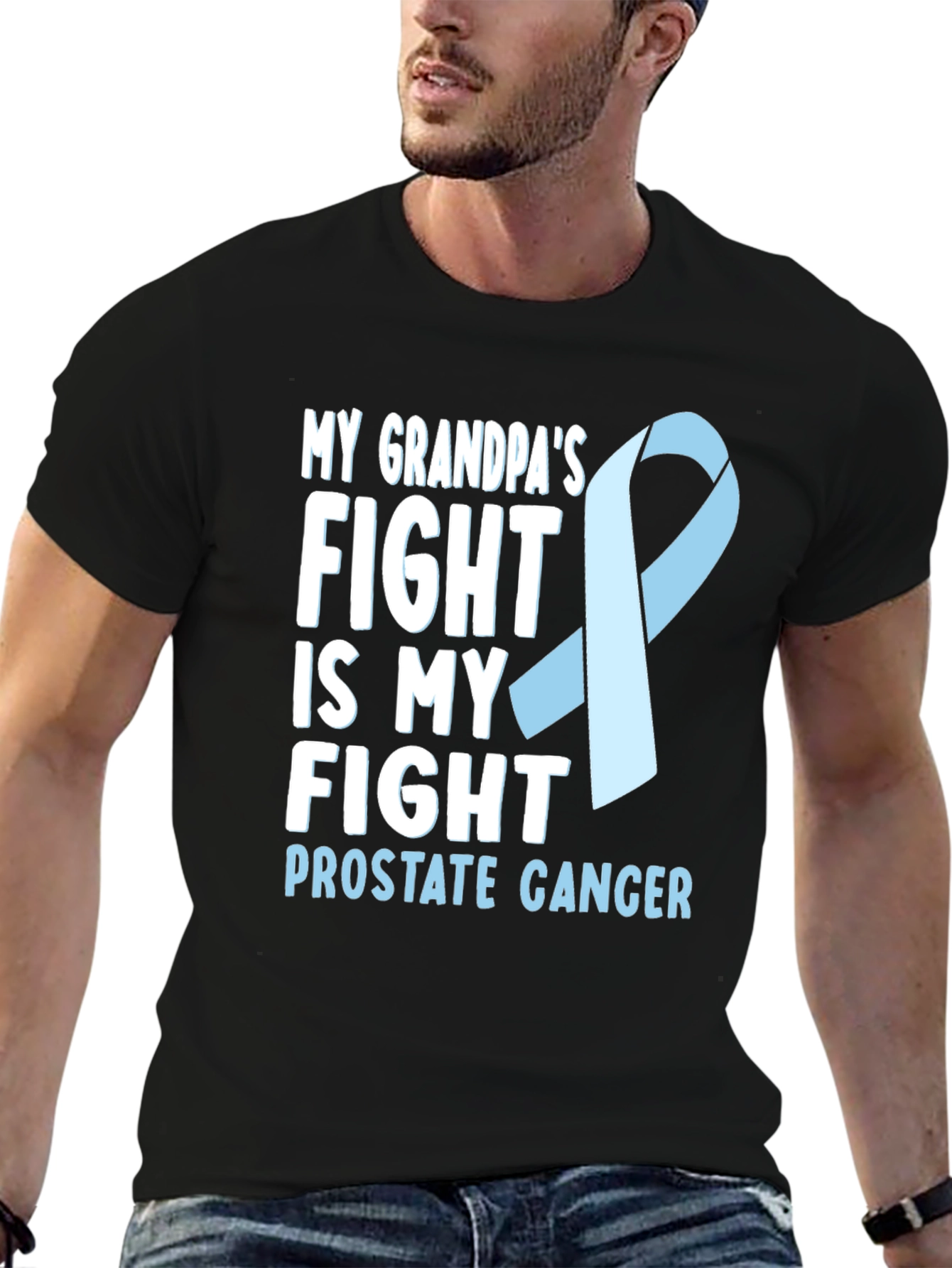 Prostate Cancer Awareness T-Shirt - Grandfather Support Tee
