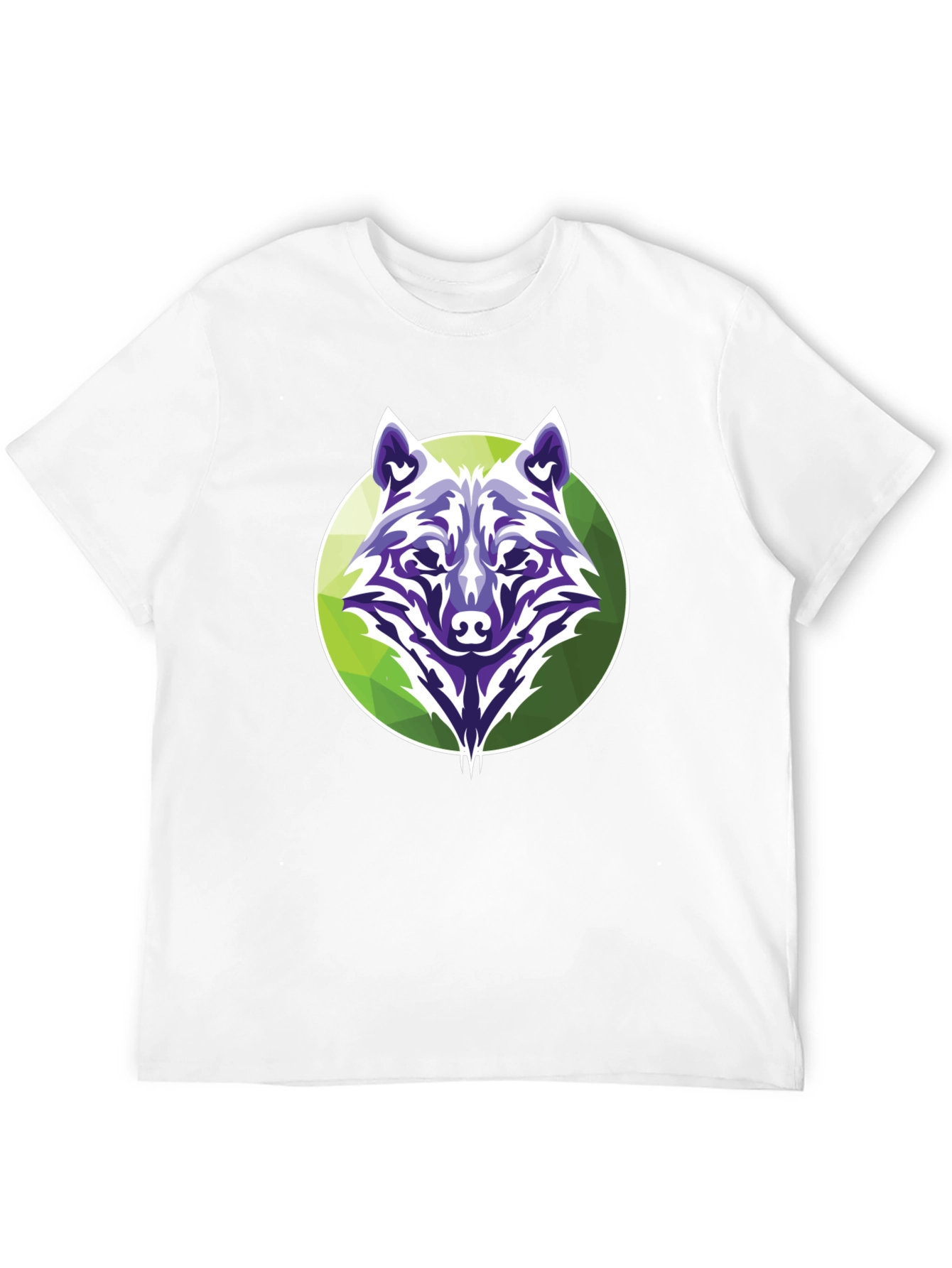 Wolf Graphic Tee - Modern Geometric Design