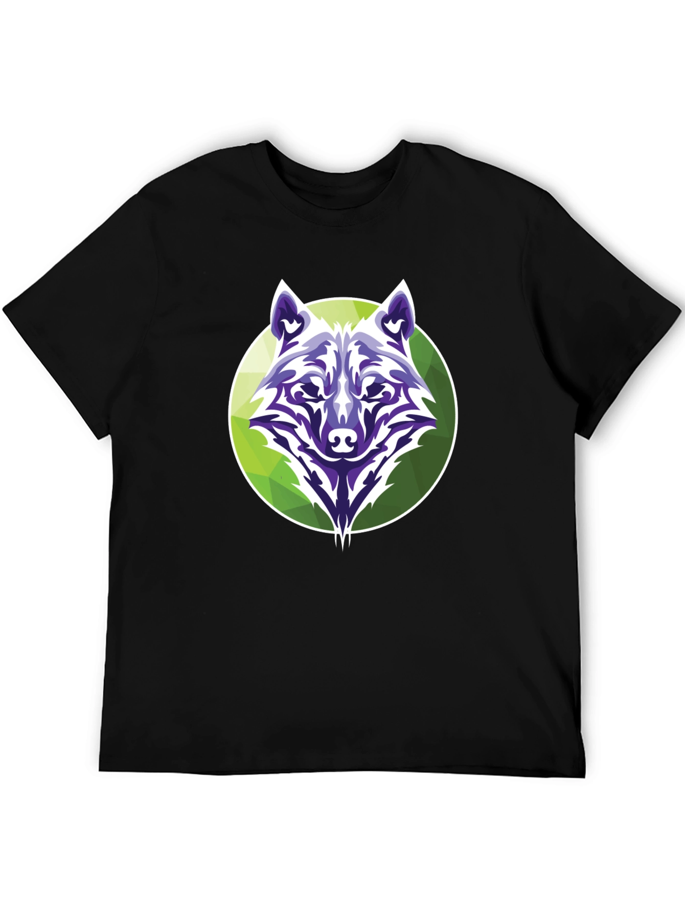 Wolf Graphic Tee - Modern Geometric Design